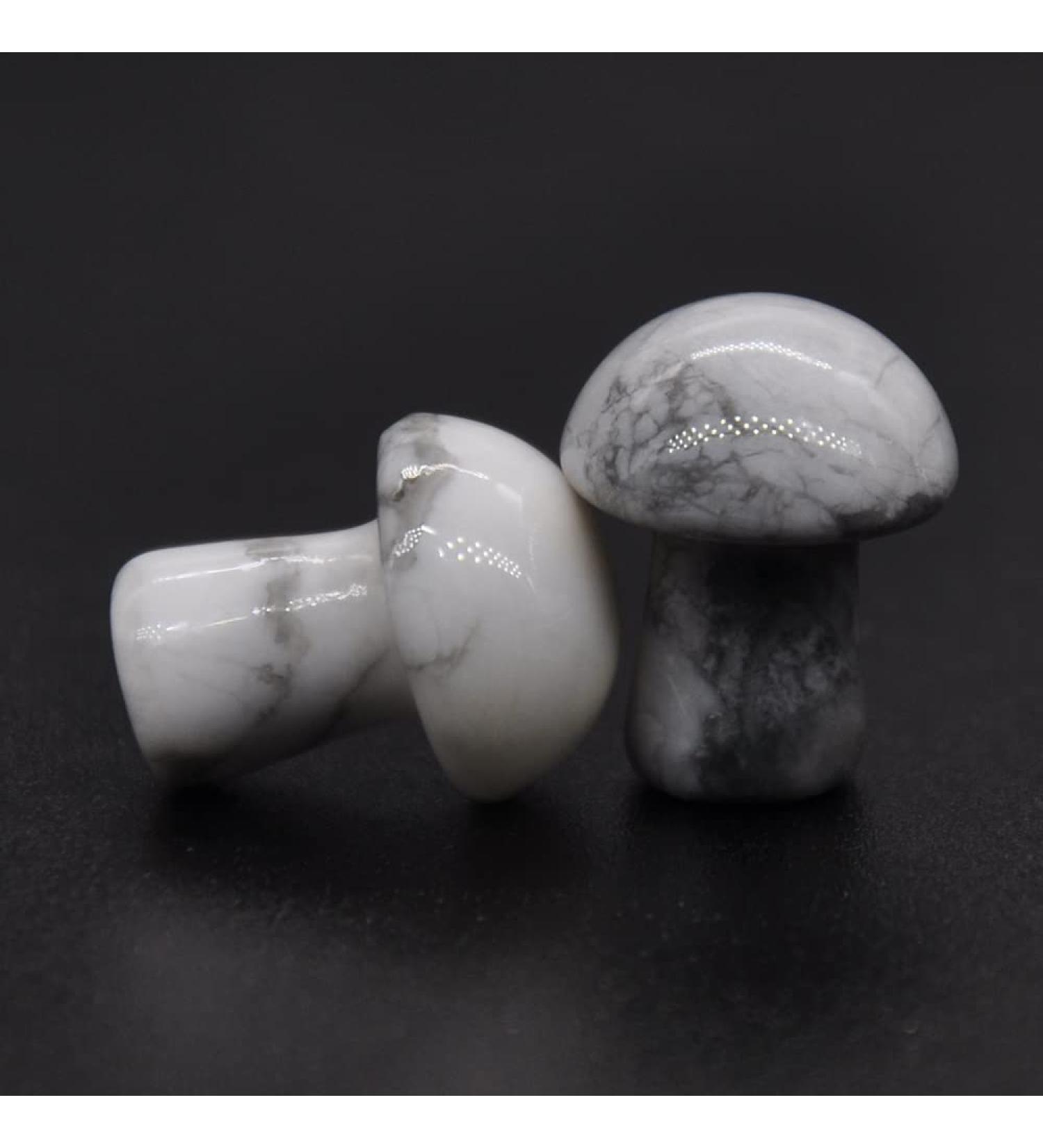 Natural Crystal Rough 0.7" Mini Mushroom Stone Carved Natural Quartz Crystal Statue Decor Gift - Buy Online on GoSupps.com