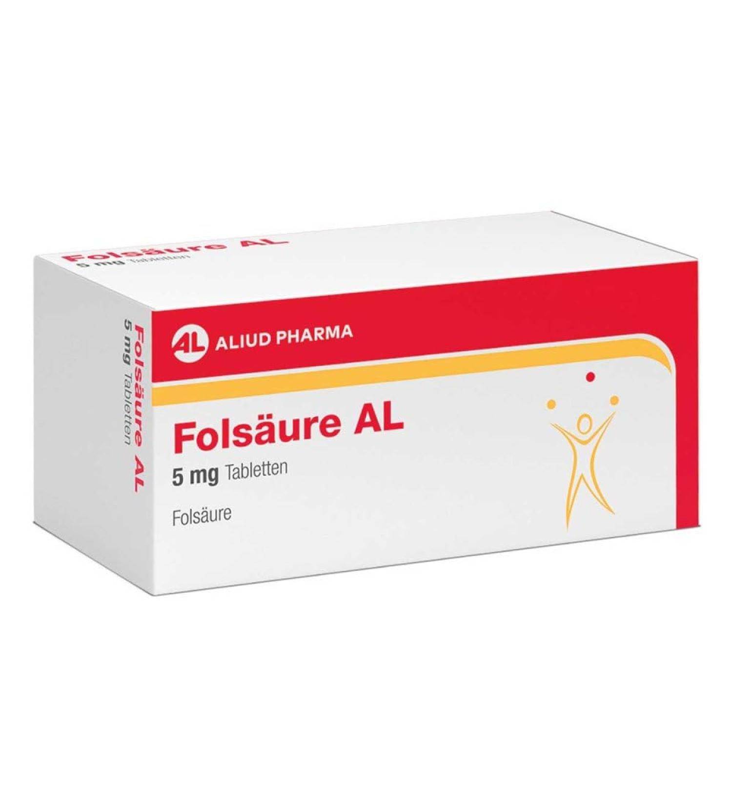 Folic Acid AL 5 mg - 100 Tablets | Essential Supplement for Health | International Shipping Available - Buy Online on GoSupps.com