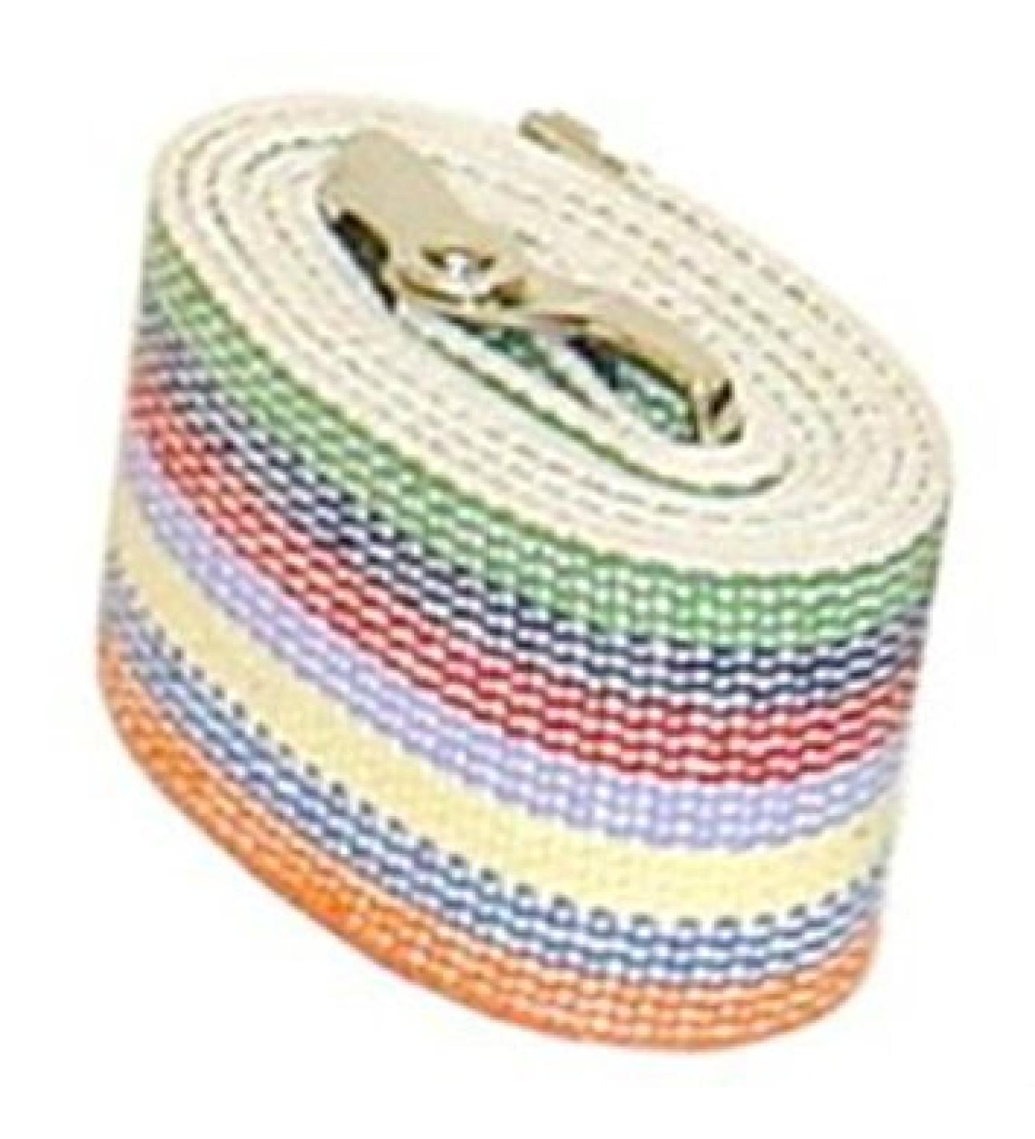 80545 SQR Gait Belt with Buckle 2" Width 48" Length 4 Rainbow