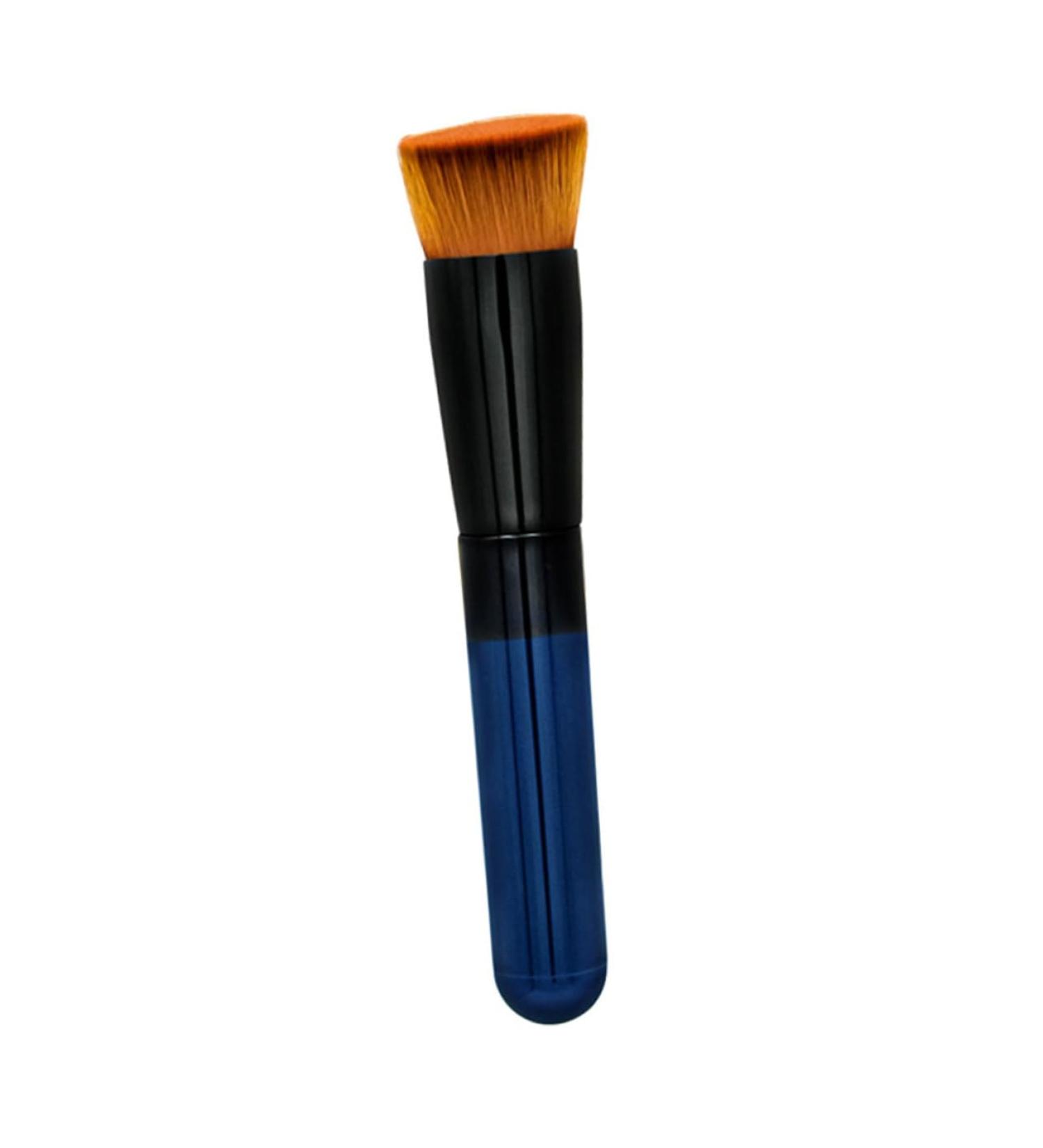 Buy Inclined Flat Head Makeup Brush - Fluffy Blush & Foundation Brush | Portable Cosmetics Tool - Buy Online on GoSupps.com