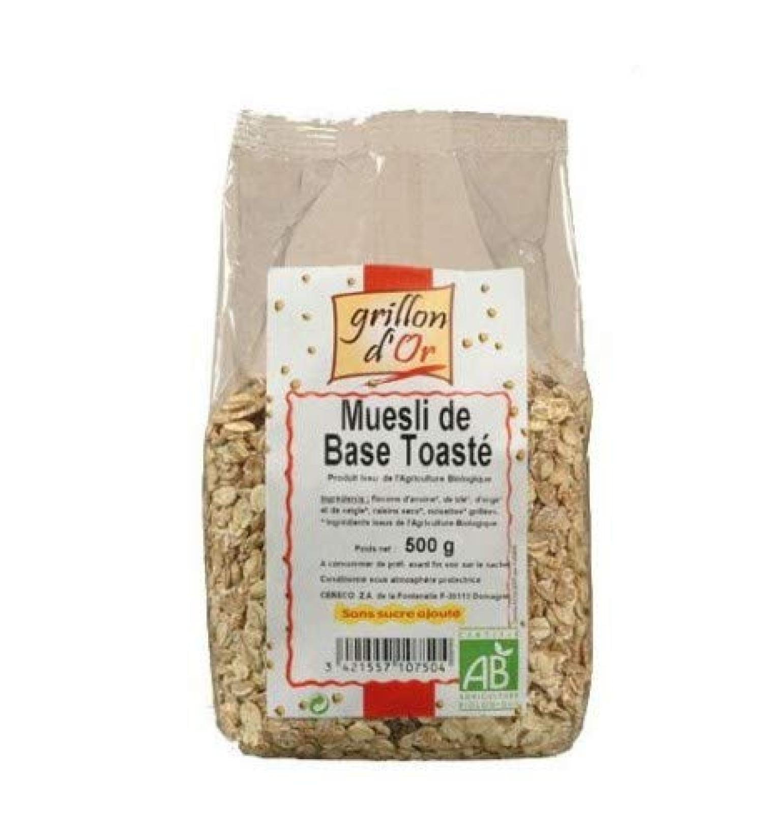 GRILLON D'OR Muesli 4 cereals and dried fruits without added sugars 500G Organic - Pack of 500g - Buy Online on GoSupps.com