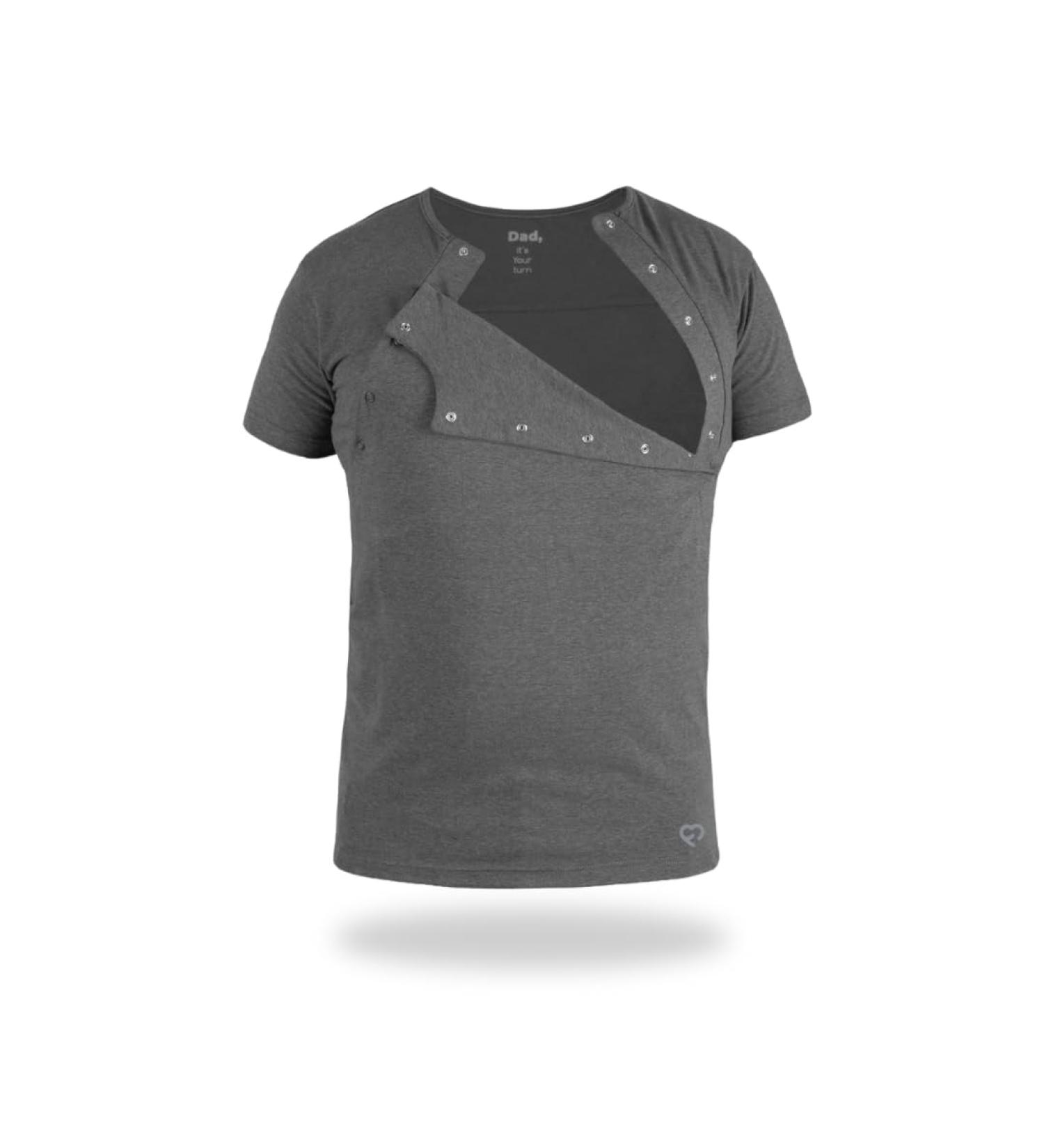 Kangaroo T-Shirt for Babies & Men | Skin-to-Skin Contact Clothing | 3XL Graphite - International Shipping Available - Buy Online on GoSupps.com