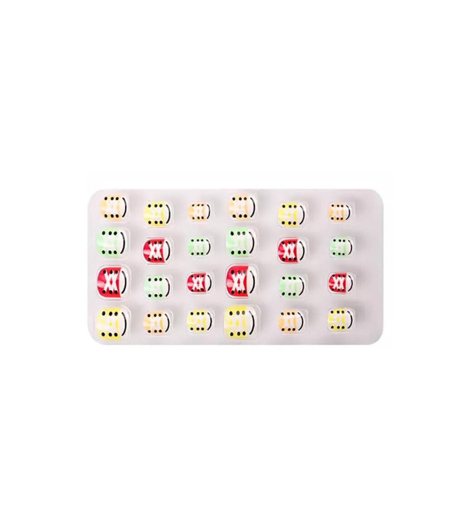 dijiusidy 1 Set Christmas Nail Wraps Cartoons Style Decor Adorable False Fingernails Children Removable Art Decals DIY Manicure PNT-16-02 - Buy Online on GoSupps.com