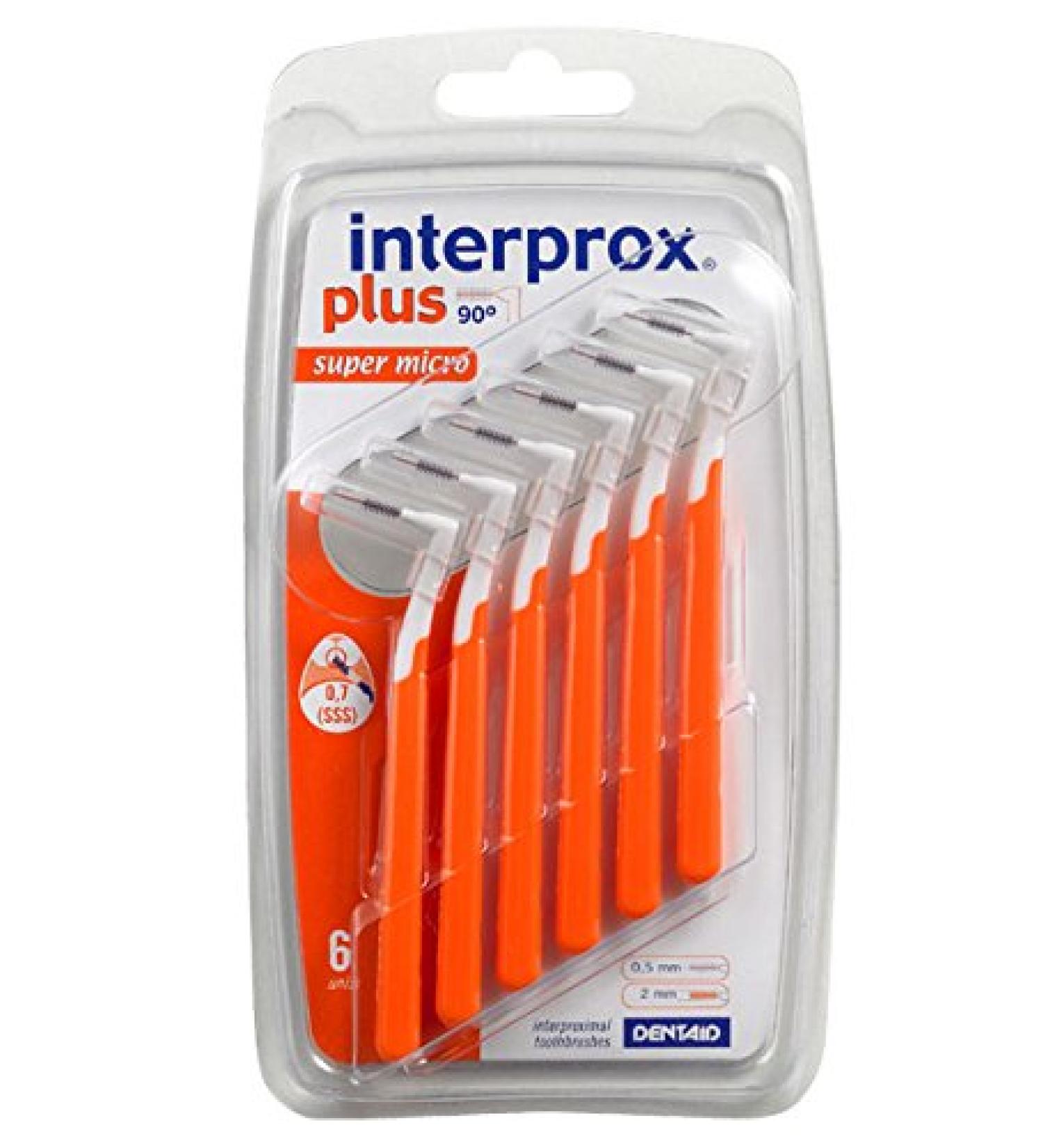 3x Interprox plus interdental brushes orange super micro 6-pack (3x 6-pack)