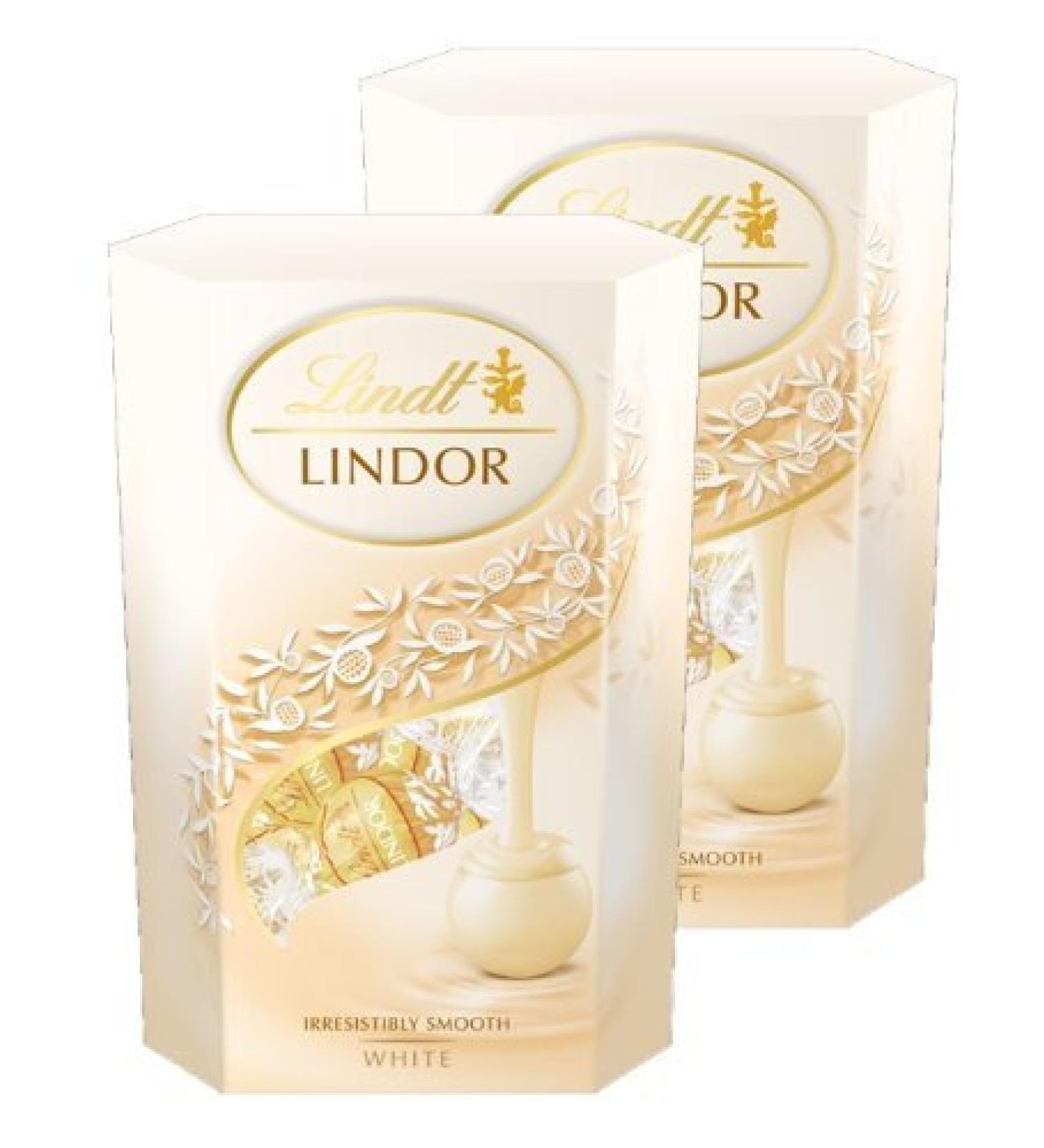 Lindt Lindor White Chocolate Truffle Cornet Box (2 x 200g)