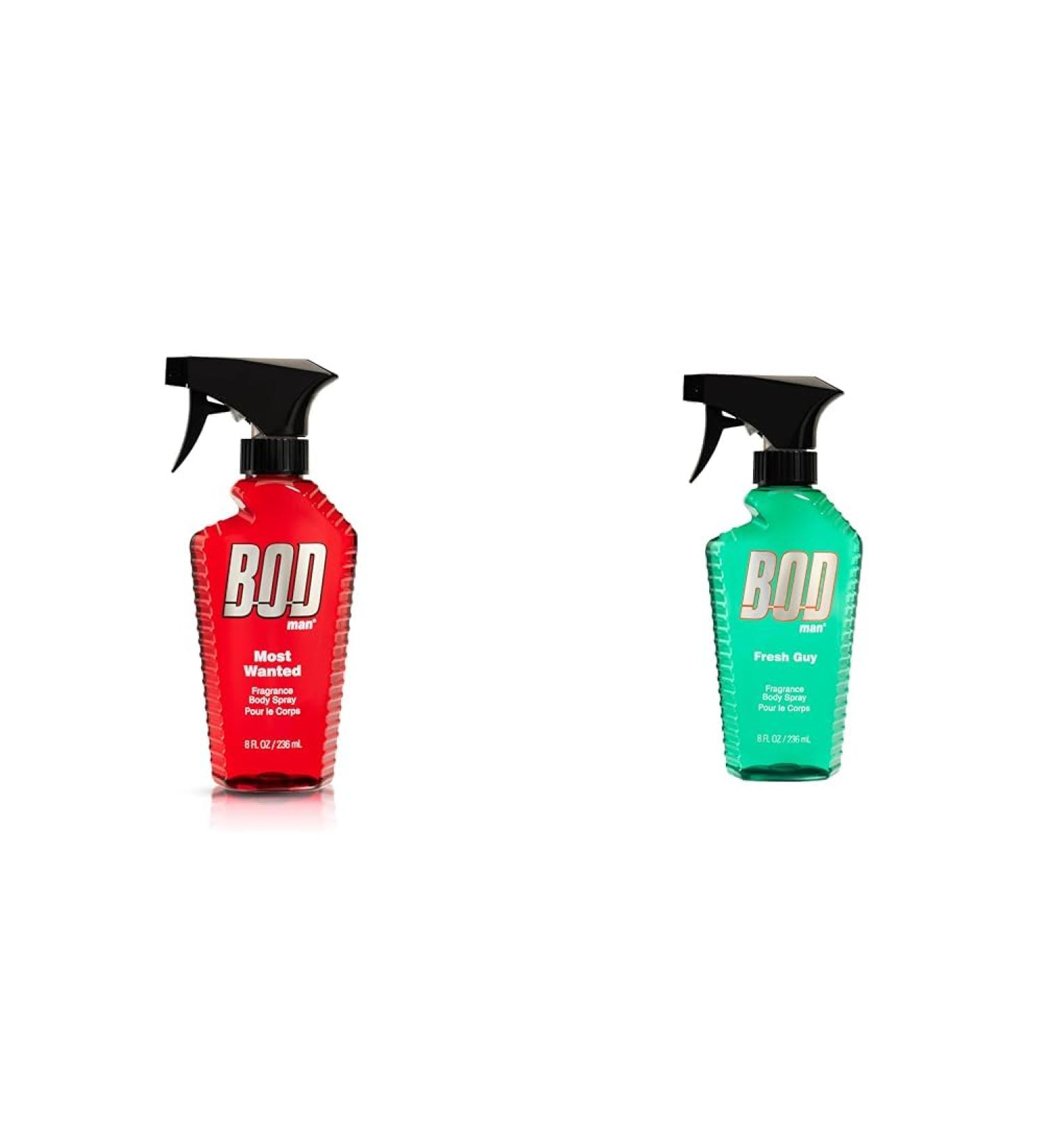 BOD man Fragrance Body Sprays Most Wanted 8 fl oz & Fresh Guy 8 oz - Buy Online on GoSupps.com