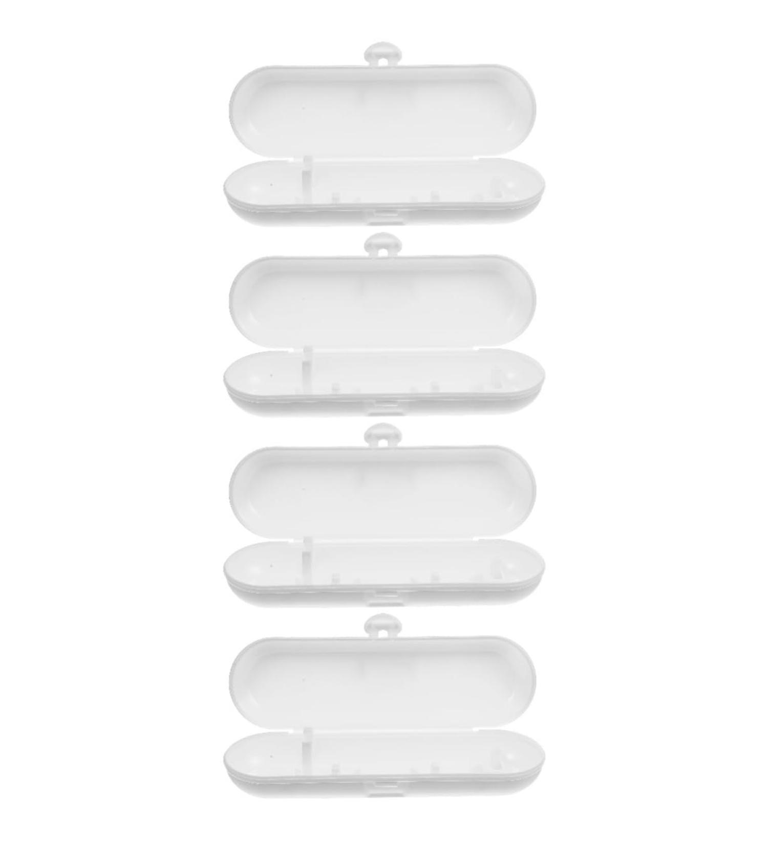 Gleavi Electric Toothbrush Holder Case - 4 Pack Portable Hard Shell Toothbrush Box White PP Travel Storage for Electric Toothbrushes - Buy Online on GoSupps.com