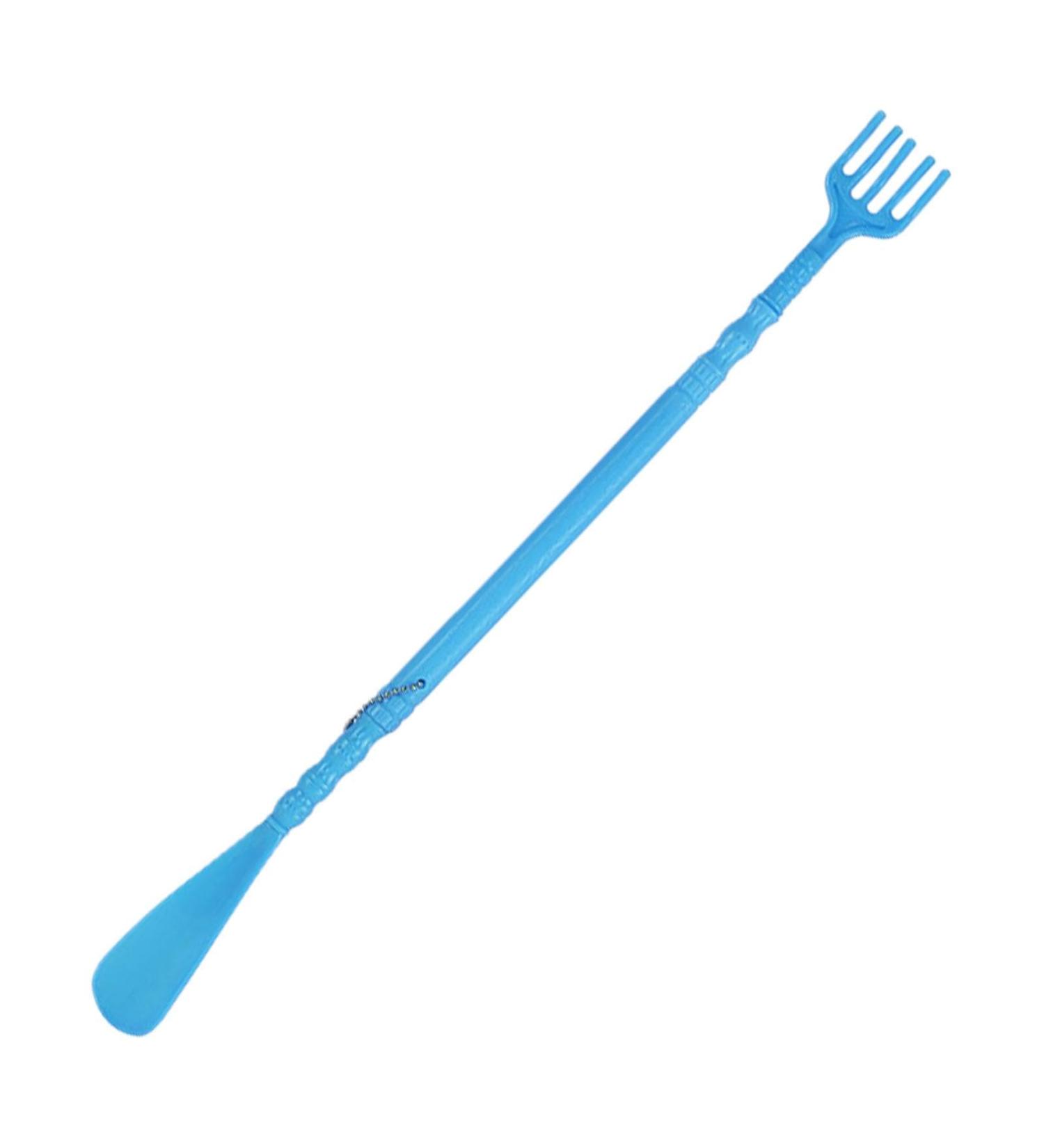 Ergonomic Long Handle Back Scratcher & Shoe Horn | Blue Itching Relief Tool - Buy Online on GoSupps.com