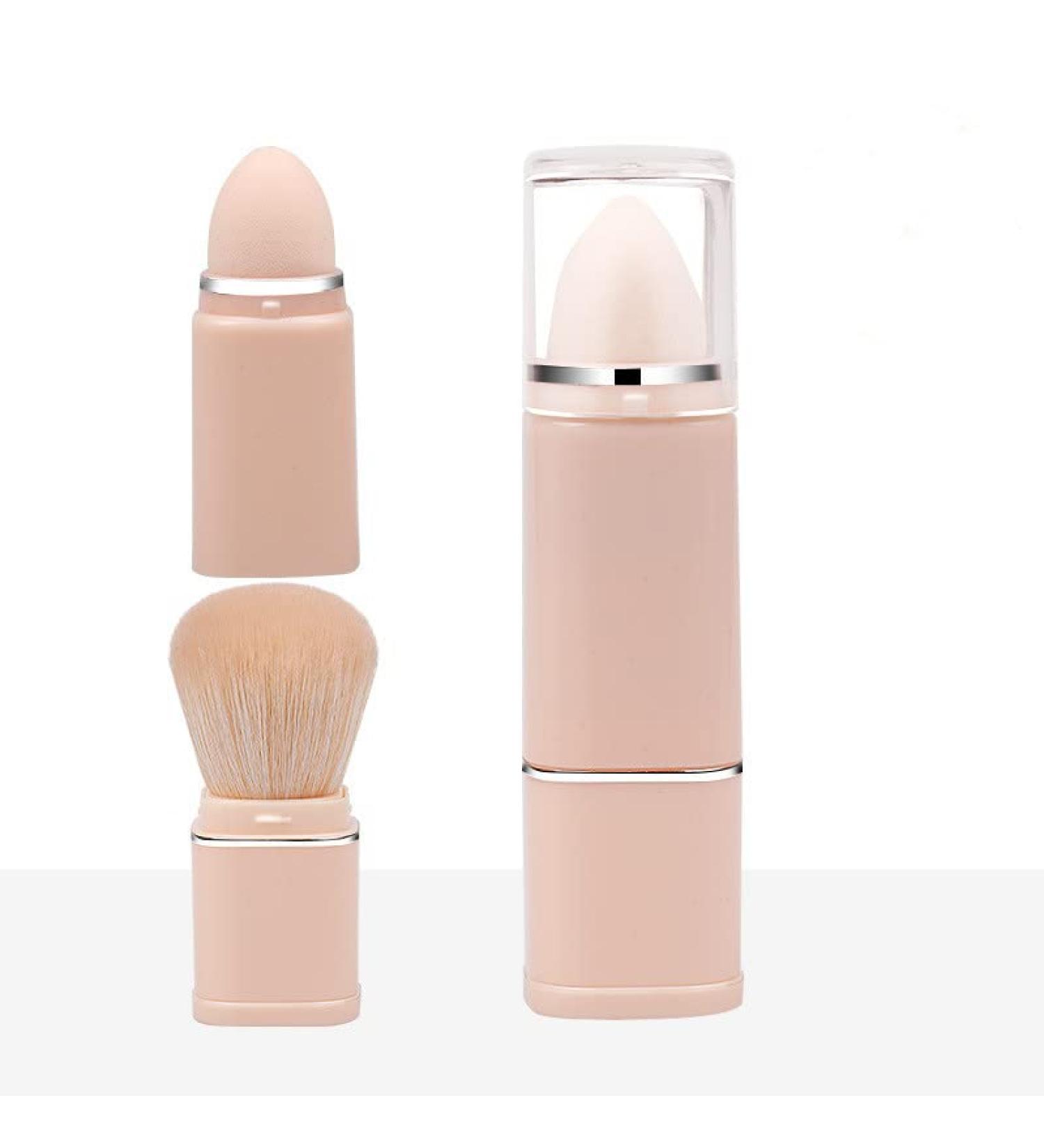 CHANGAR Retractable Travel Makeup Brushes - 2 in 1 Portable Blush & Foundation Brush with Cover - Perfect for On The Go Beauty - Buy Online on GoSupps.com