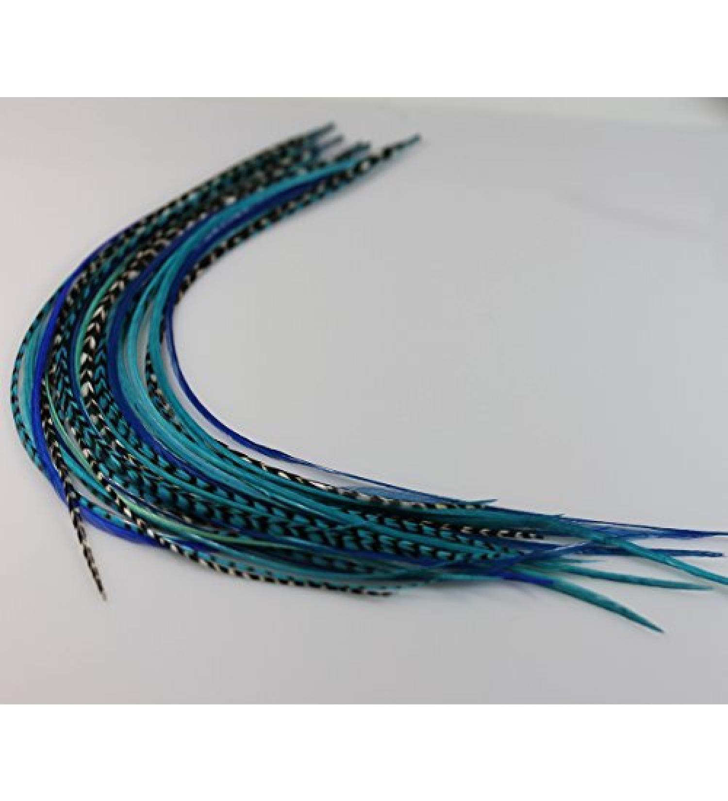 Ocean Blue 7-10 Salon Quality Feather Extensions - Pack of 5 - Buy Online on GoSupps.com