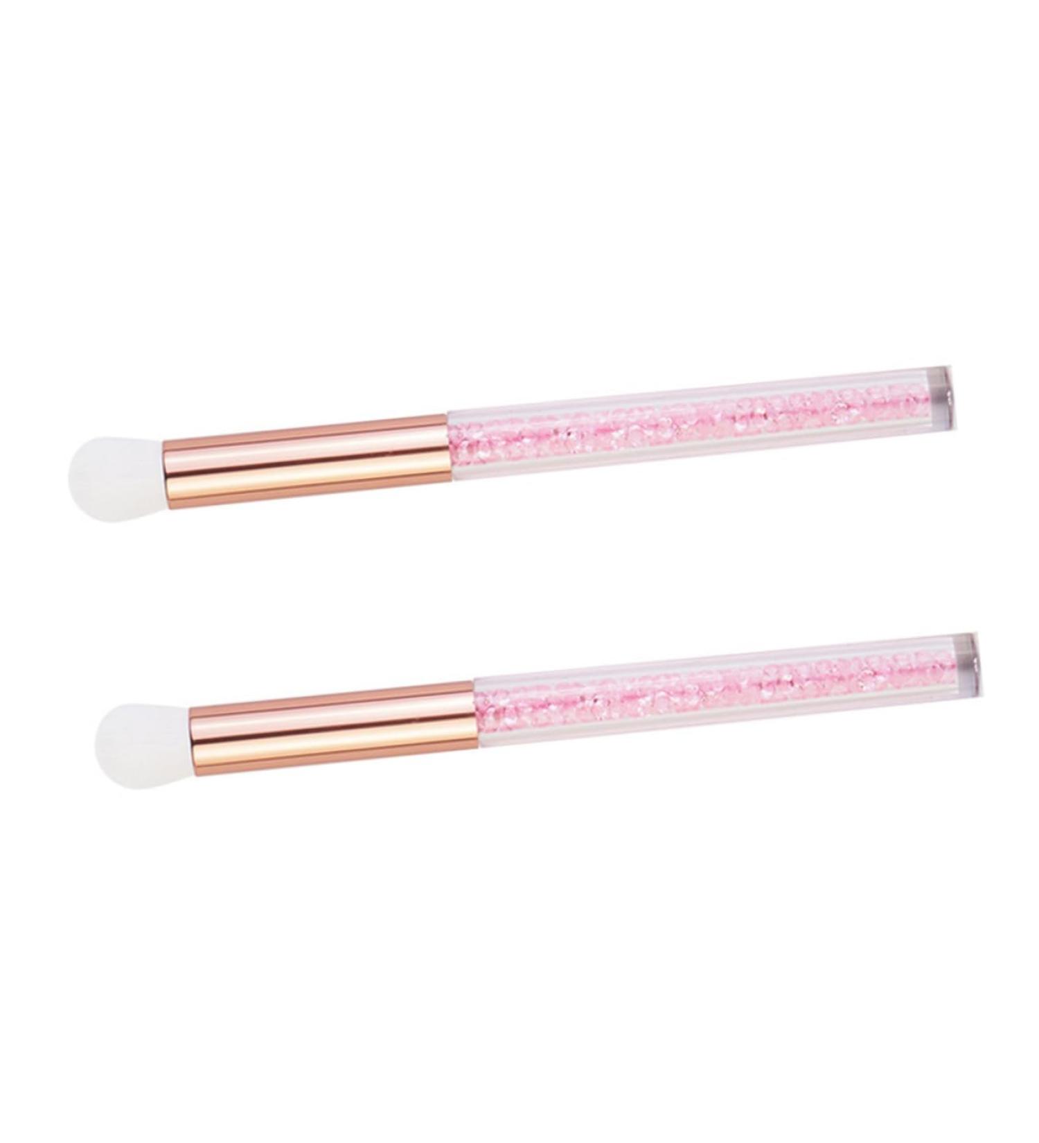 DRESSOOS 2pcs Nose Brush Soft Eyeshadow Brush Professional Makeup Tools Lady Parts Pink Aluminum Tube - Buy Online on GoSupps.com