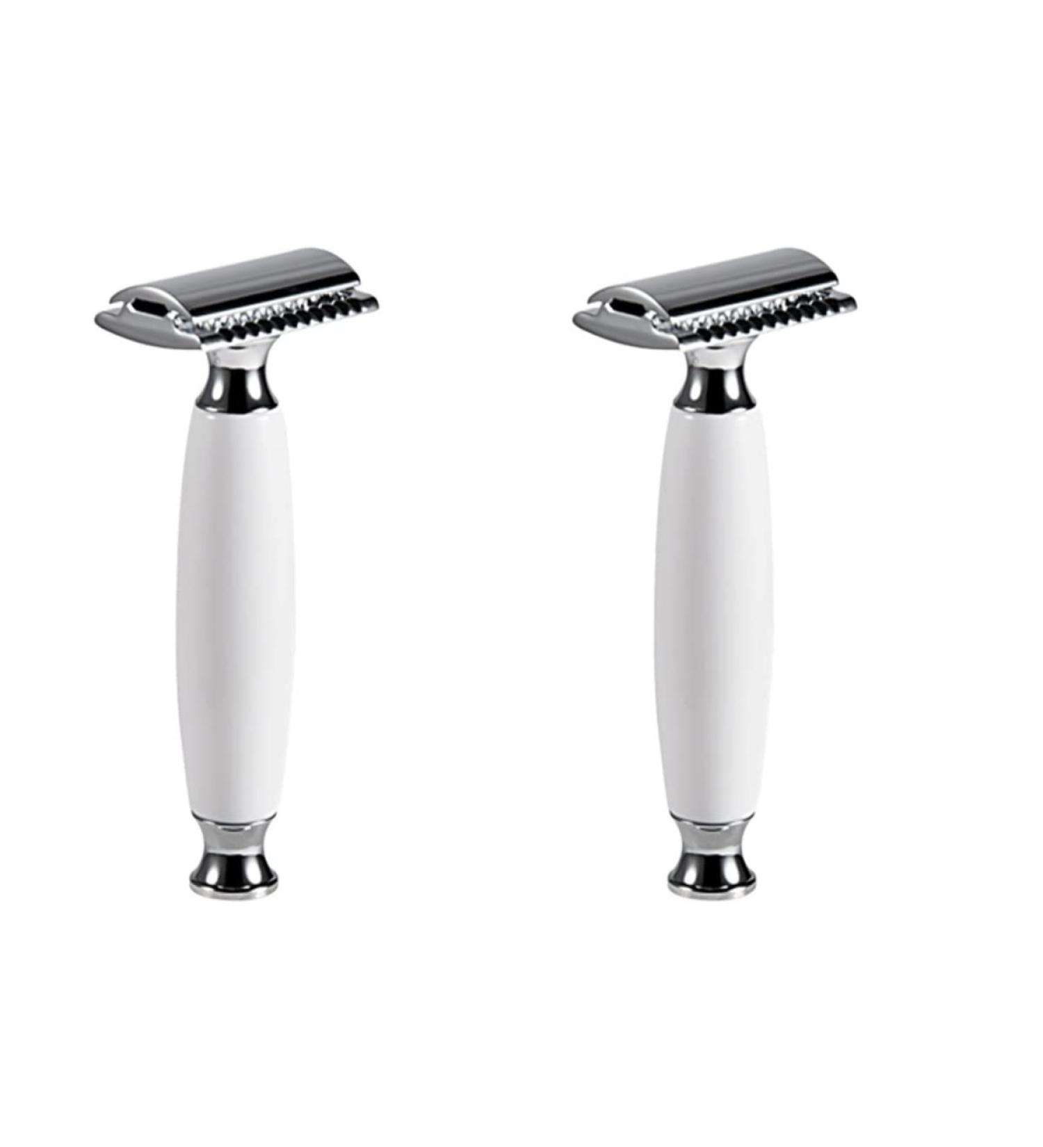 Frcolor Stainless Steel Double Edge Razor Blades - 2 Pack Hand Razor for Men | Open Butterfly Design for Precision Shaving - Buy Online on GoSupps.com