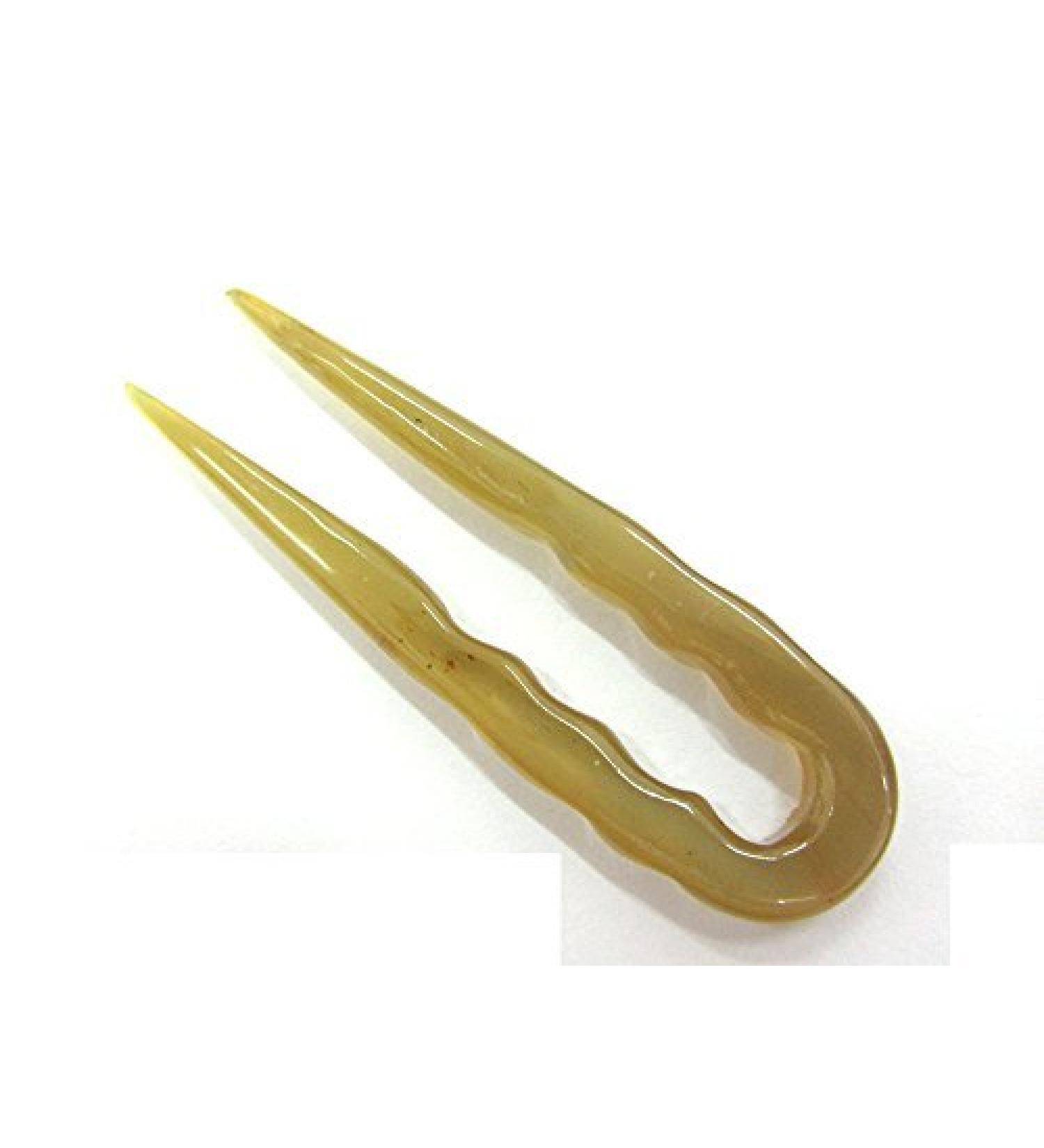 Marycrafts Horn Simple Small Hair Fork  Hairpick Hair Accessories  Hair Jewelry Handmade 3 Light Shade