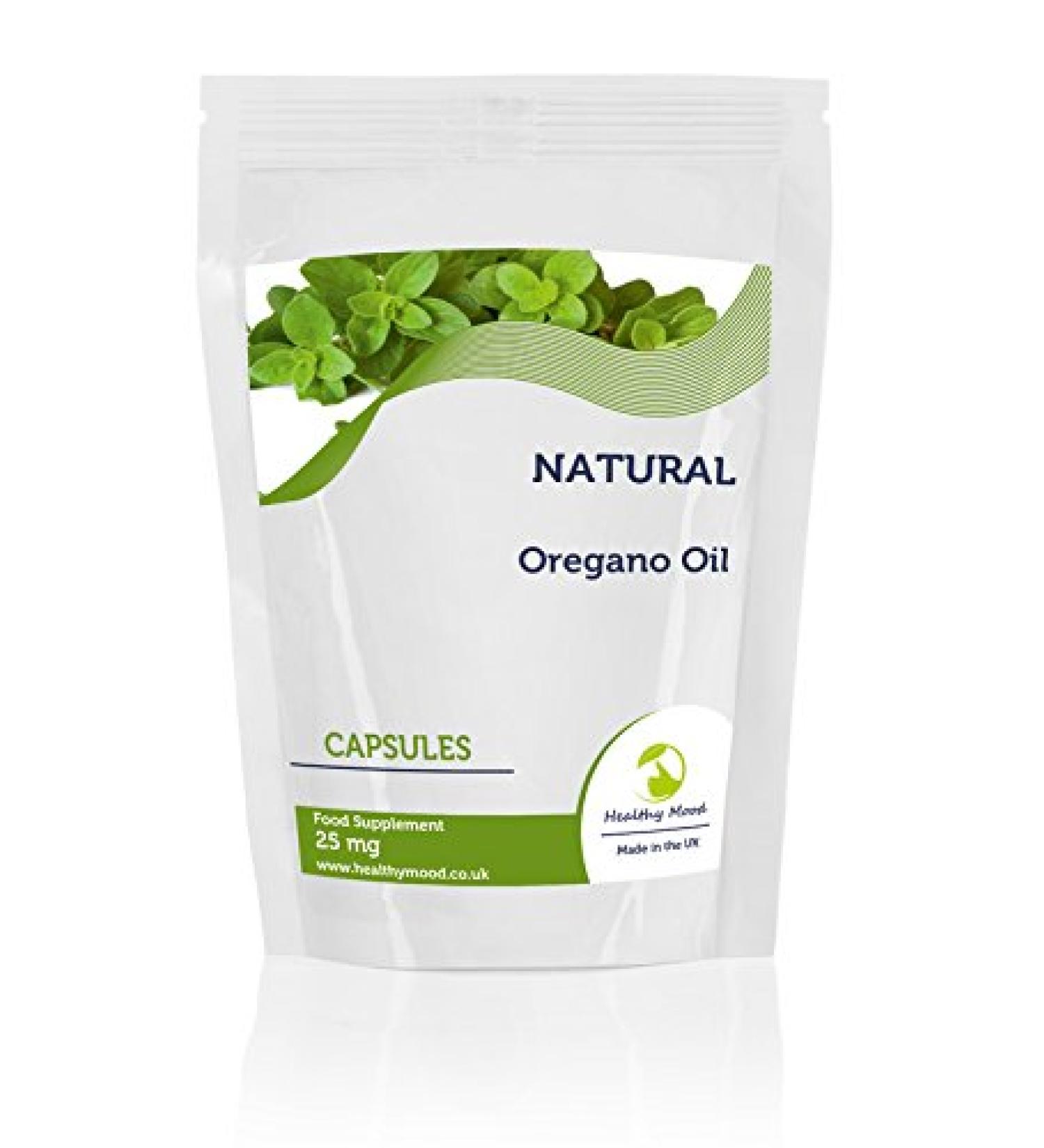 Organic Oregano Essential Oil Capsules - 120 Pure Natural Mediterranean Carvacrol Supplements - Buy Online on GoSupps.com