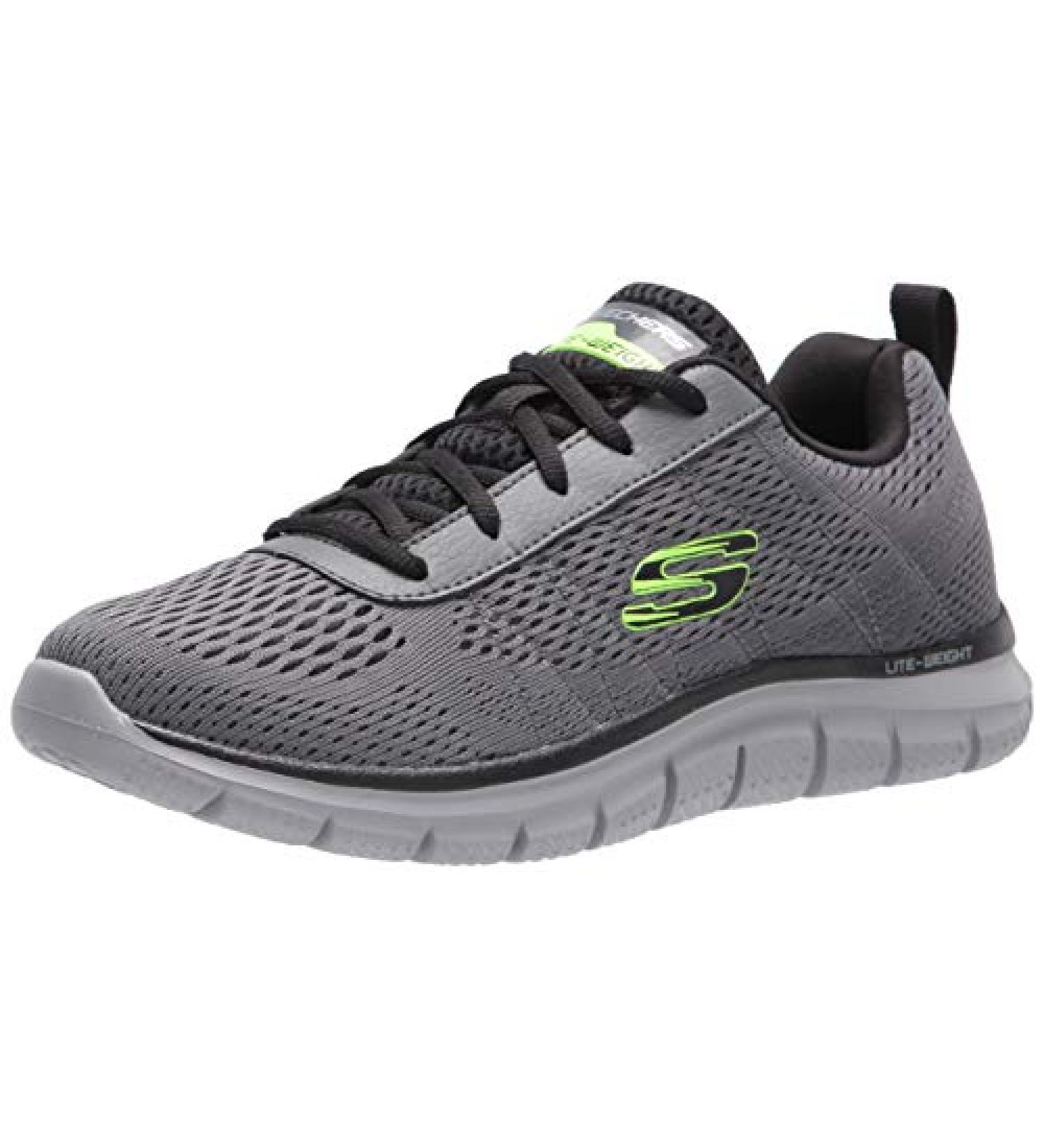 Skechers Men's Charcoal/Black Sports Shoes Size 10 | Lightweight Sneakers - Buy Online on GoSupps.com