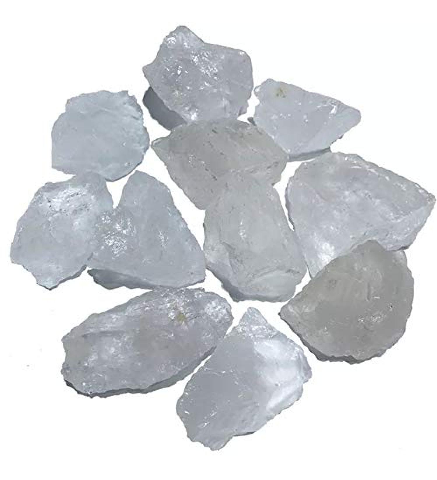 raw Natural White Clear Quartz Stone Rough Crystal Tumbled Stone 10pc PEIQIYIN Stone Mineral Specimen - Buy Online on GoSupps.com