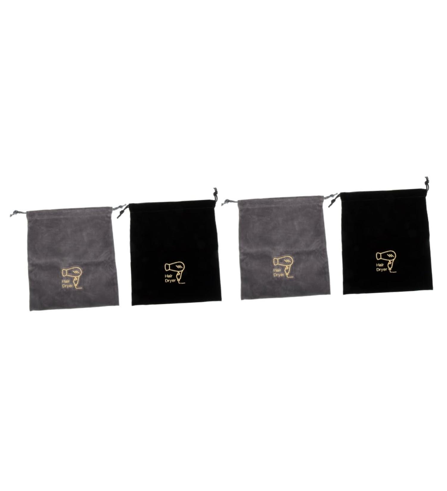 HAPINARY 4 Pcs Hair Dryer Bag Drawstring Toiletry Bag Hair Dryer Storage Organizer Travel Hair Dryer Flannel - Buy Online on GoSupps.com