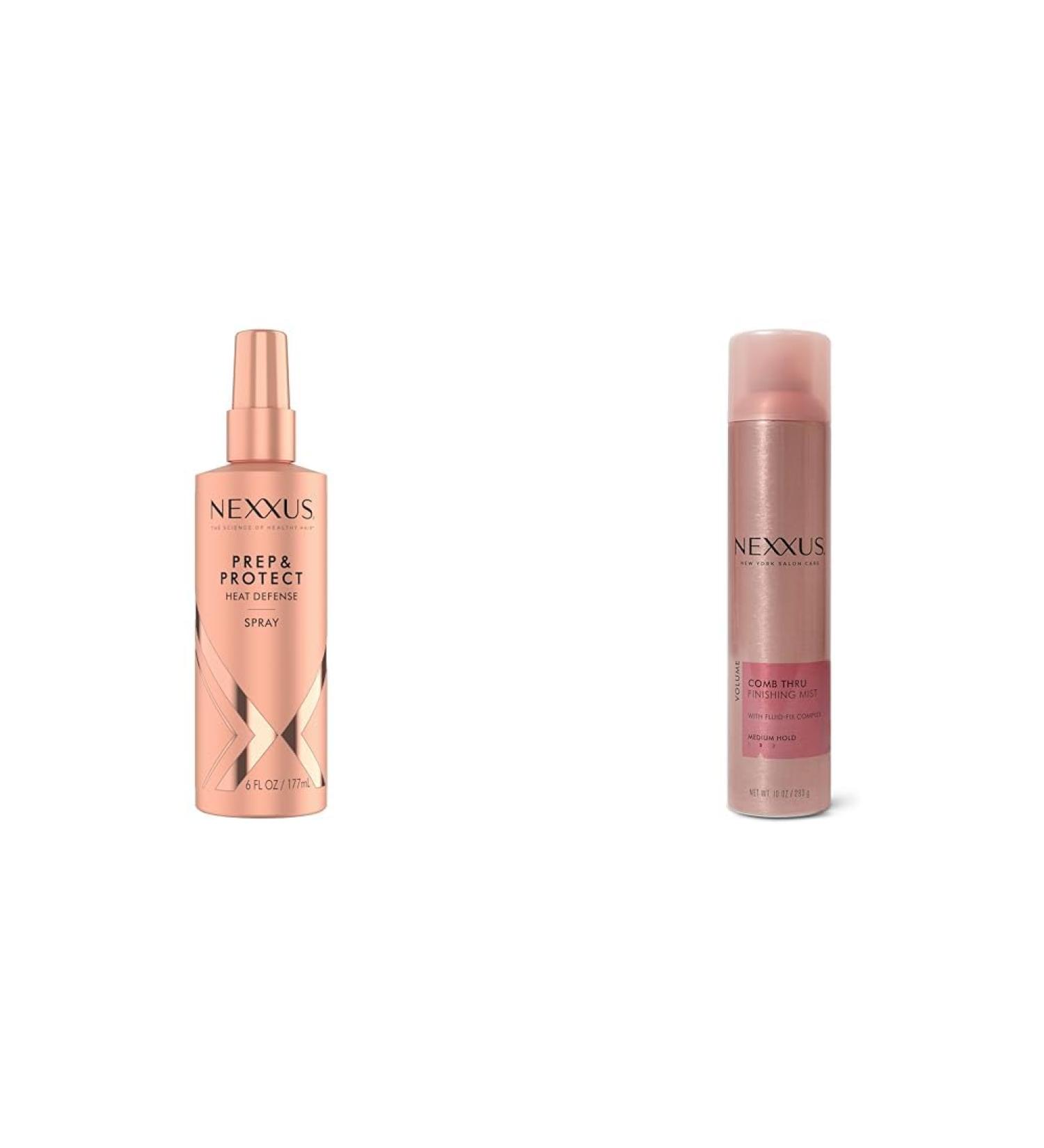 Nexxus Thermal Shield Spray Prep & Protect for 450 degree heat protection & Comb Thru Finishing Spray Medium Hold Hair Spray for Volume 10 oz Spray + Comb Thru Finishing Spray - Buy Online on GoSupps.com