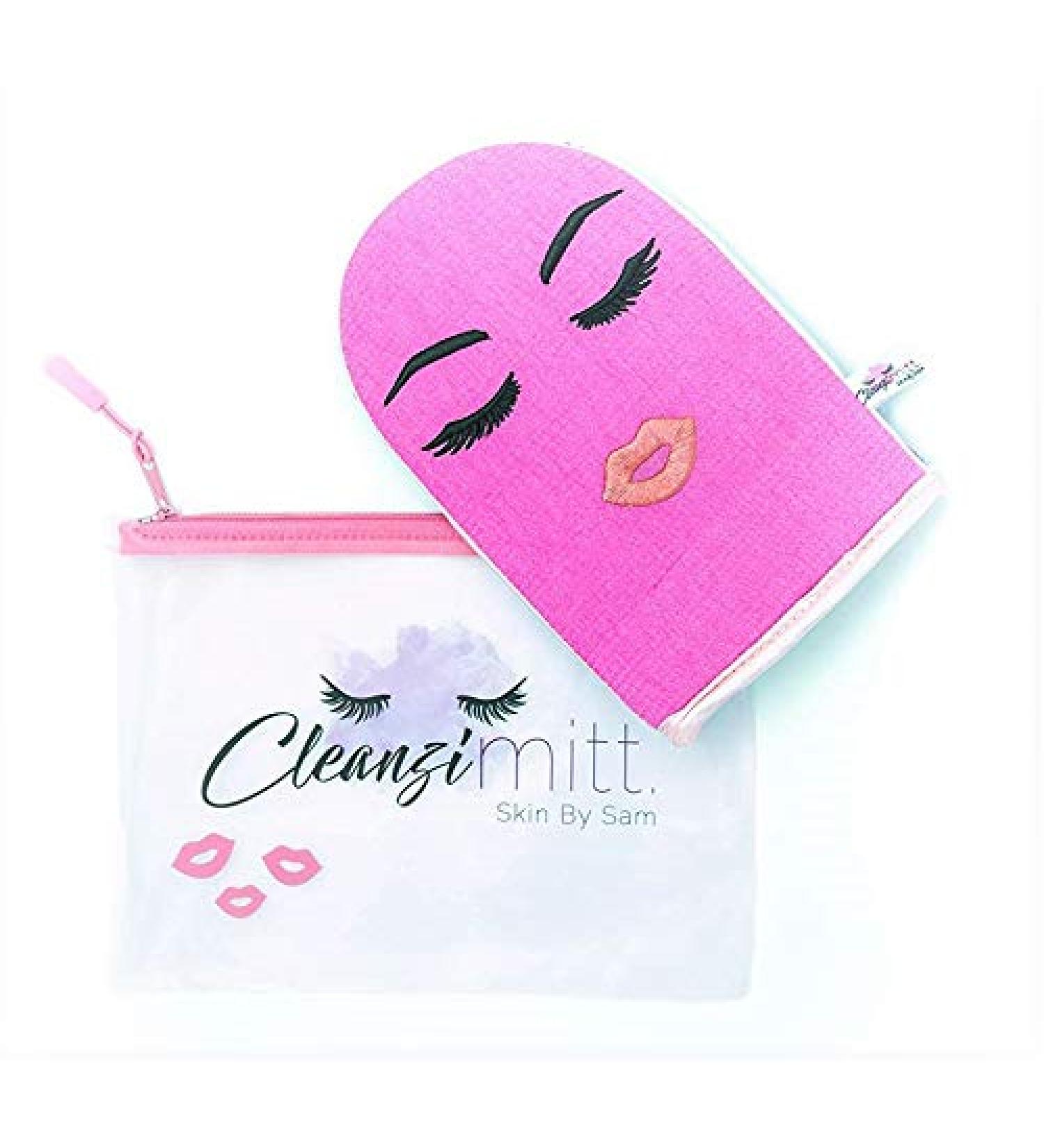 SkinBySam Cleansing Makeup Removal Glove - Reusable Dual Microfibre Mitt With Exfoliator Cloth - Eco Friendly Makeup Eraser Towel - Removes Makeup Quickly like a Magic Facial - Includes Travel Pouch - Buy Online on GoSupps.com