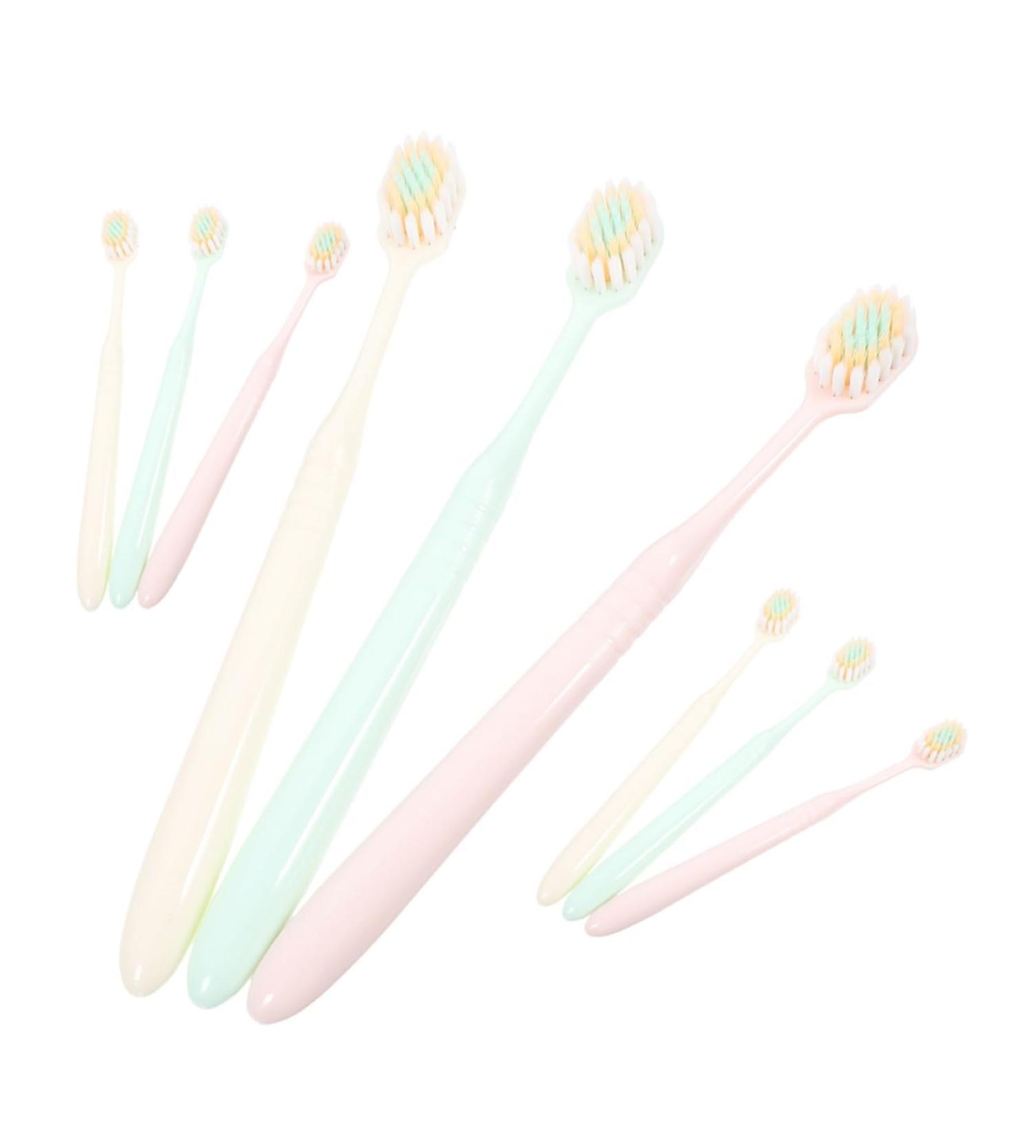 Runrotoo 9-Piece Tooth Cleaning Set | Soft & Sensitive Toothbrushes with Rubber Protection for Gentle Care - Buy Online on GoSupps.com