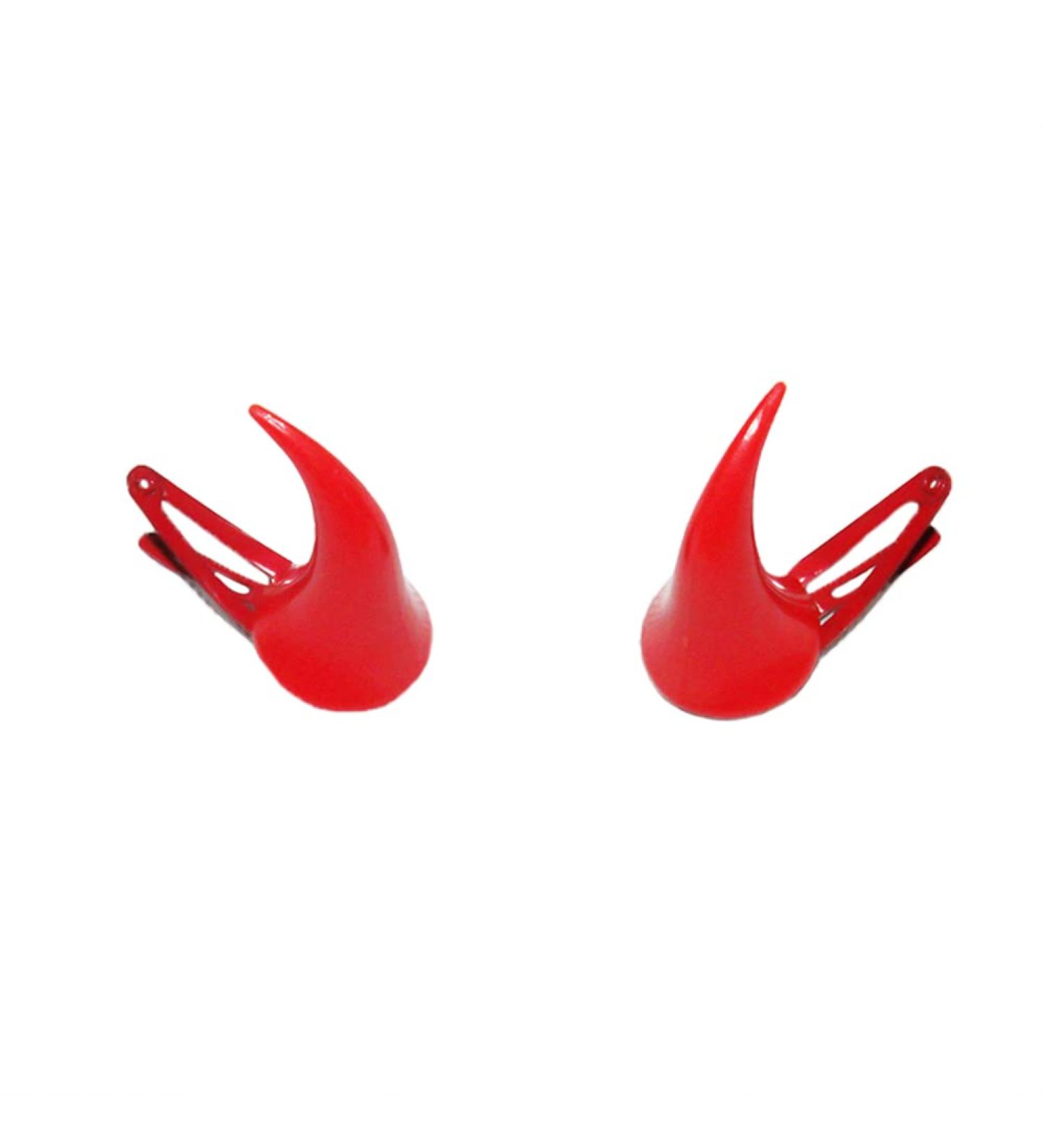 Red Devil Horns Hair Clips - Halloween Cosplay Accessories for Women and Girls - 2pcs - Buy Online on GoSupps.com
