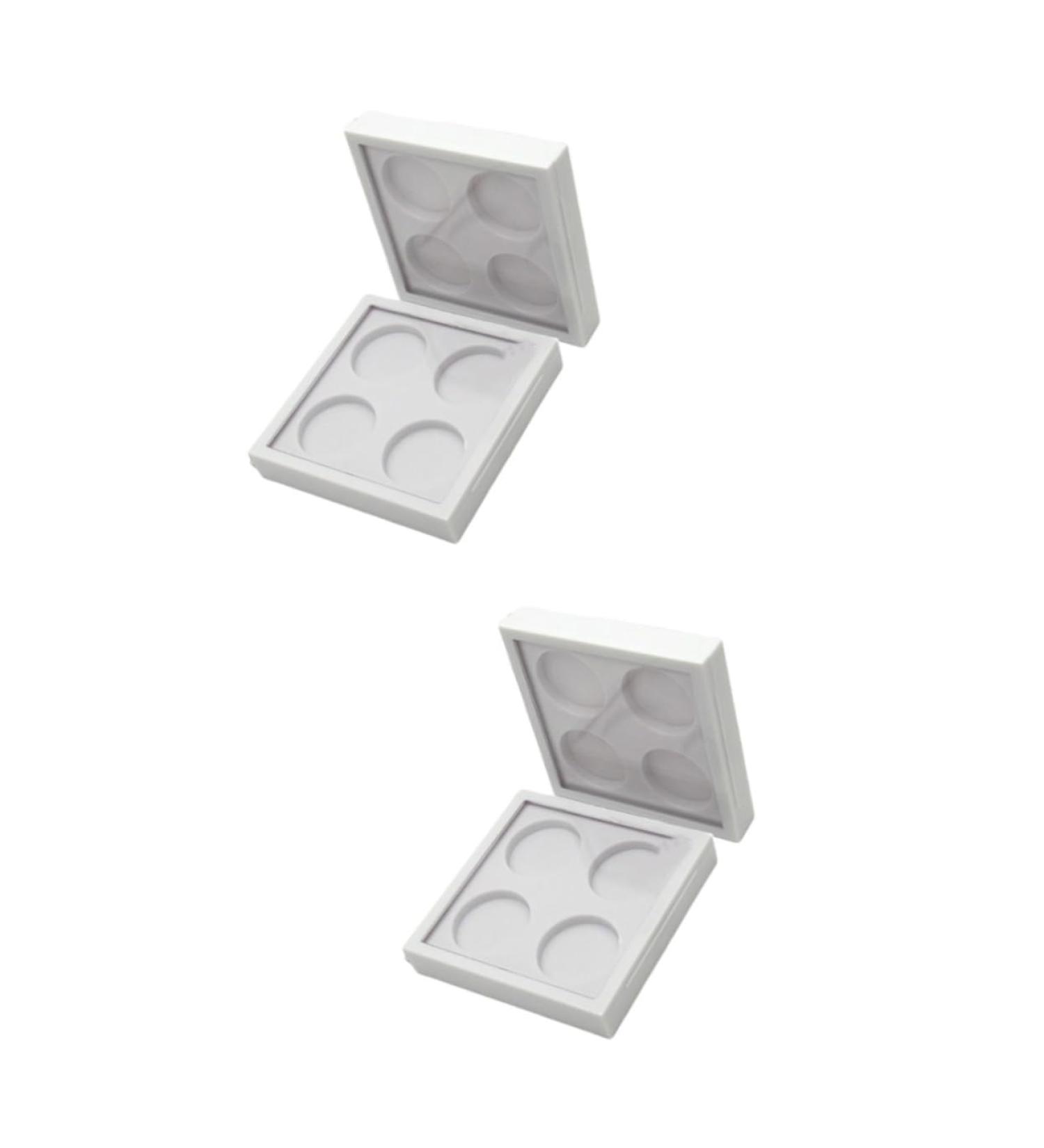 Beavorty Eyeshadow Palette 4 Pcs 4 cosmetic sample containers eyeshadow containers empty eyeshadow tray empty white eyeshadow 1 count (Pack of 1) Whitex2pcs - Buy Online on GoSupps.com