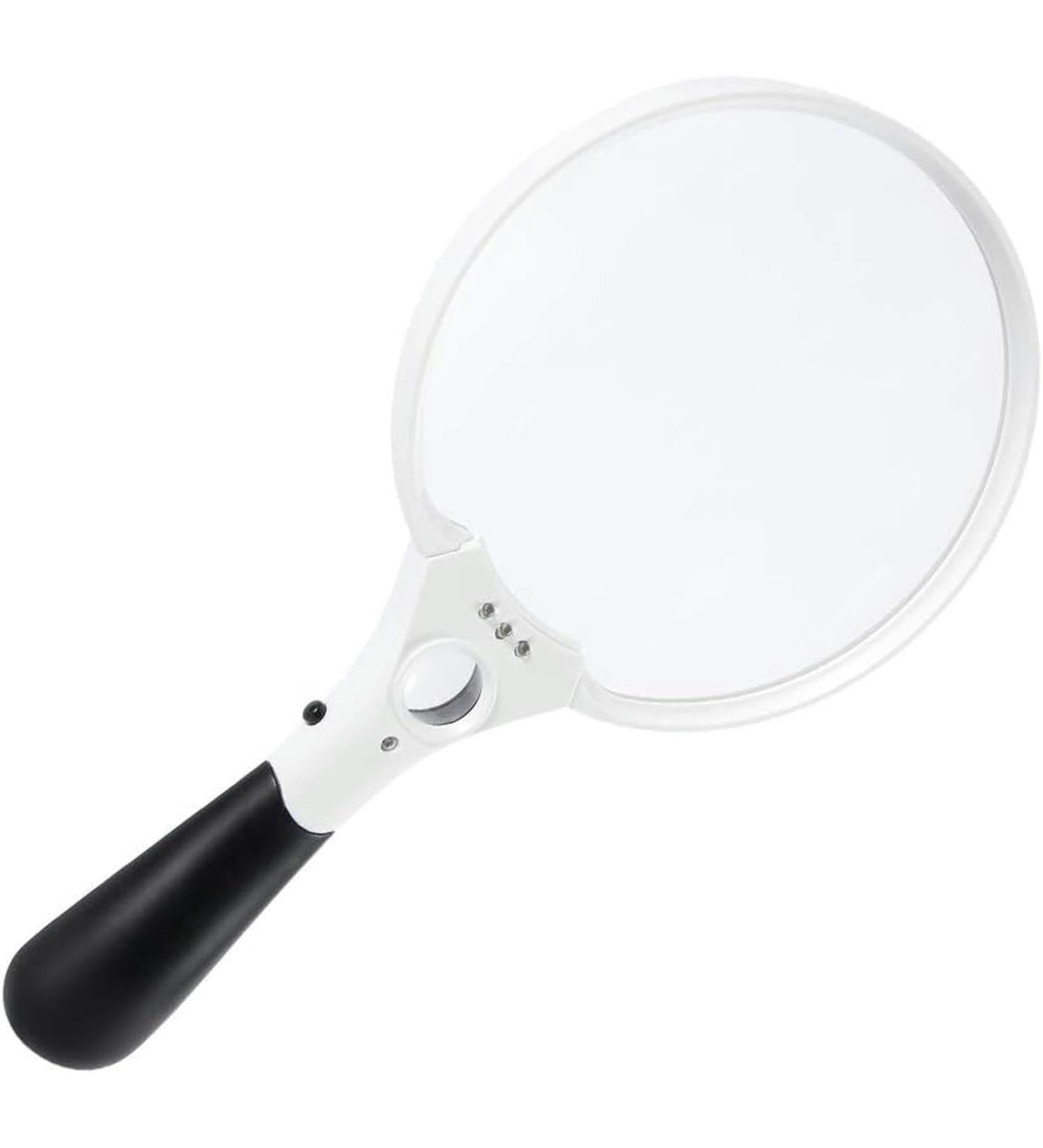 Portable with Light Large LED Illuminated Magnifier Lightweight Handheld with 3 LED Lights for Reading Inspection Exploring Seniors Full of Stars - Buy Online on GoSupps.com
