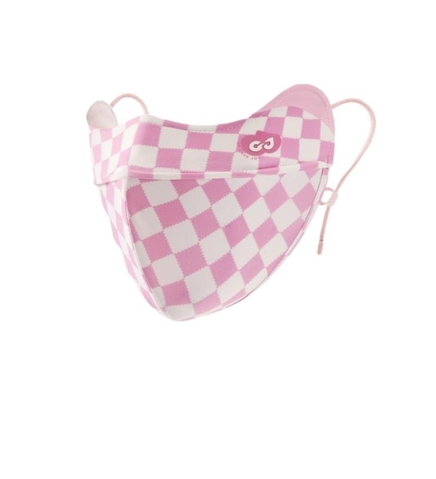 NAERTFD Sun Protection Mask for Women - Breathable Ice Silk Full Face Veil for Summer Outdoor Sports - Pink Average Size - Buy Online on GoSupps.com