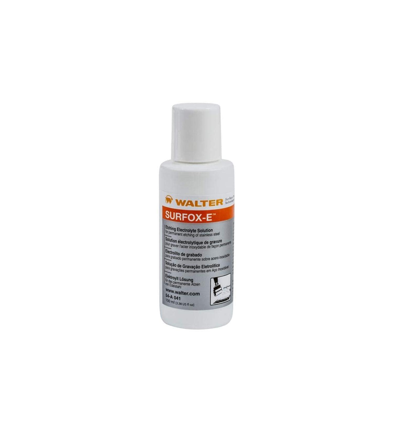 Walter 54A041 Surfox-E Stainless Steel Etching Electrolyte (100 ml) - White