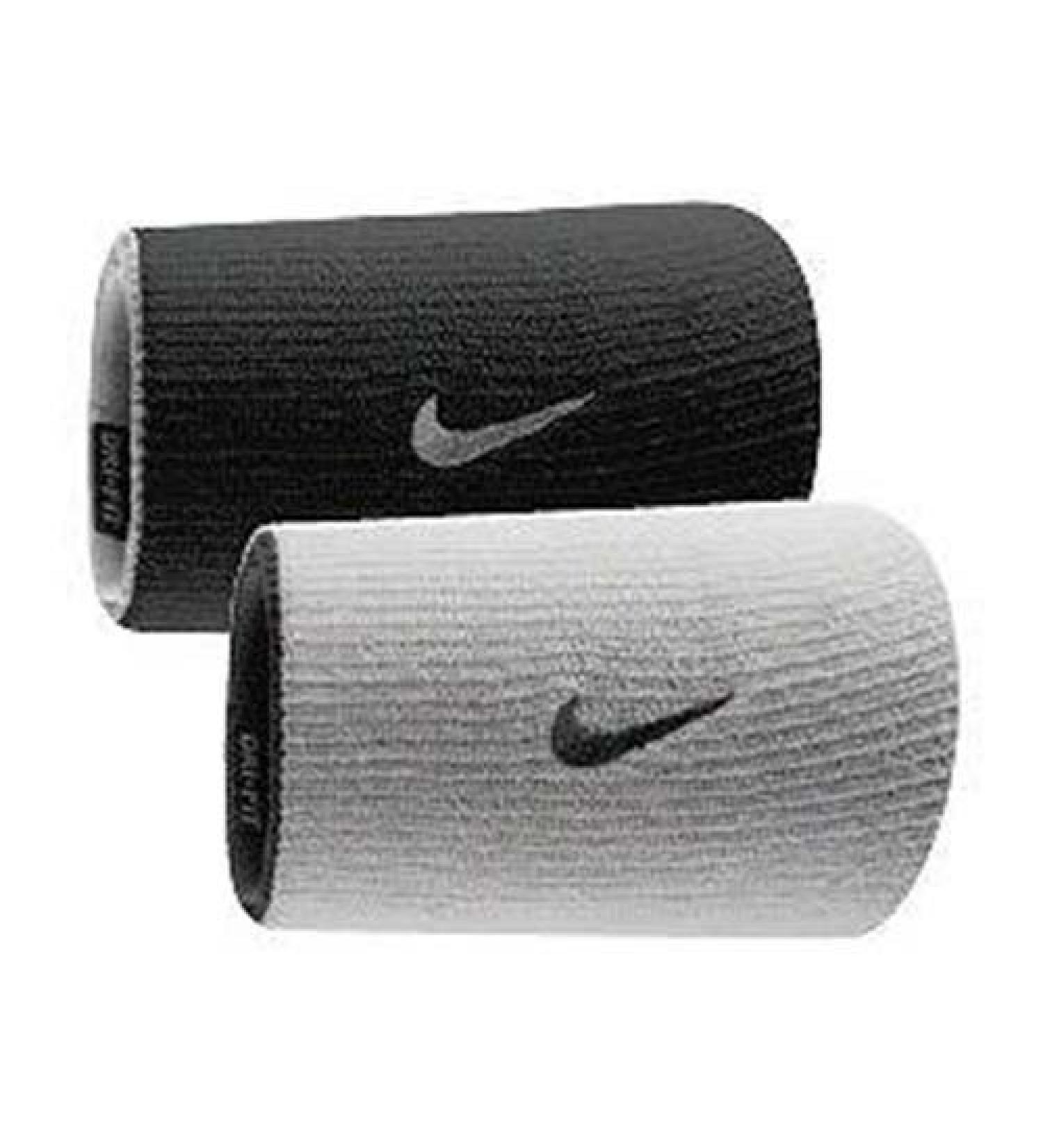 Nike Dri-Fit Home & Away Doublewide Wristbands WHITE | BLACK One size fits most, adult