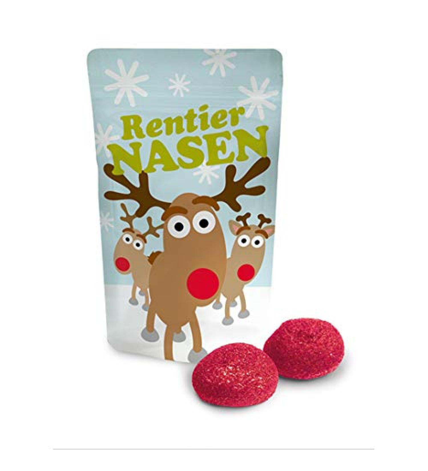 18 g each of various marshmallows / foam sugar bacon balls (reindeer noses)