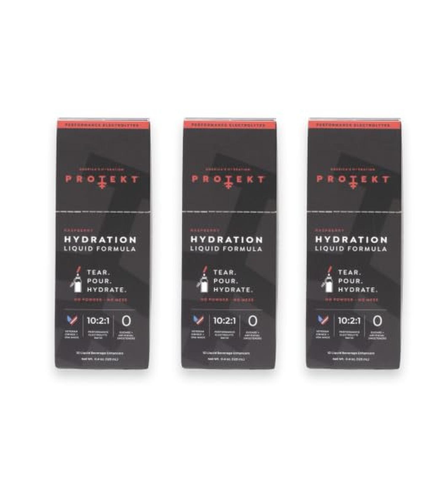 Protekt Electrolytes Hydration Packets - Organic Sugar-Free Liquid Electrolytes for Fast Recovery - Raspberry Flavor 30 Pack - Buy Online on GoSupps.com