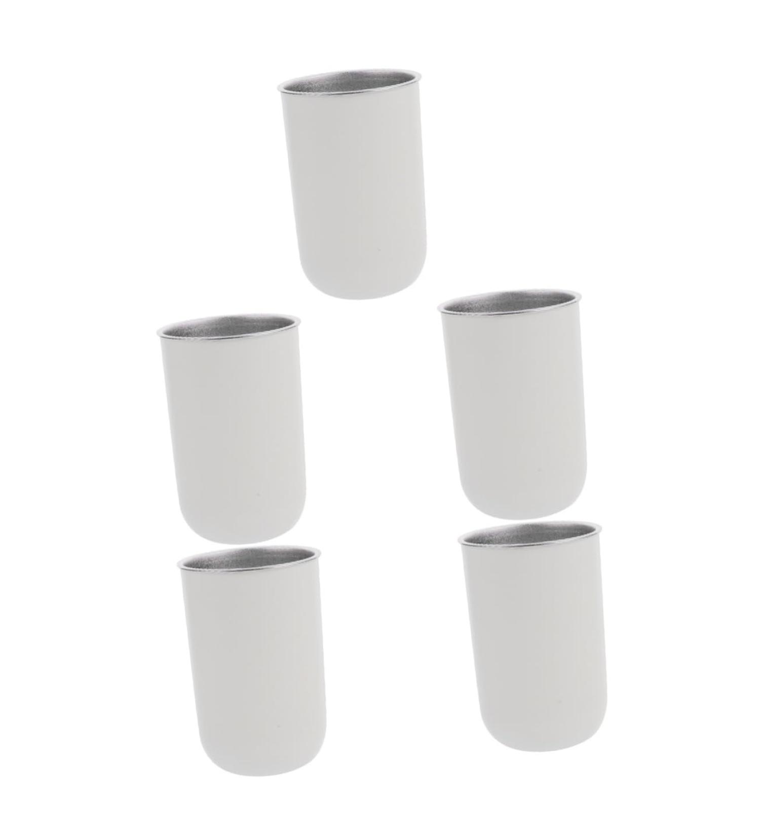 Cabilock 5-Pack Stainless Steel Teetasse - Rust-Free Bathroom Organizer & Travel Cup for Toothbrushes & Beverages - Buy Online on GoSupps.com