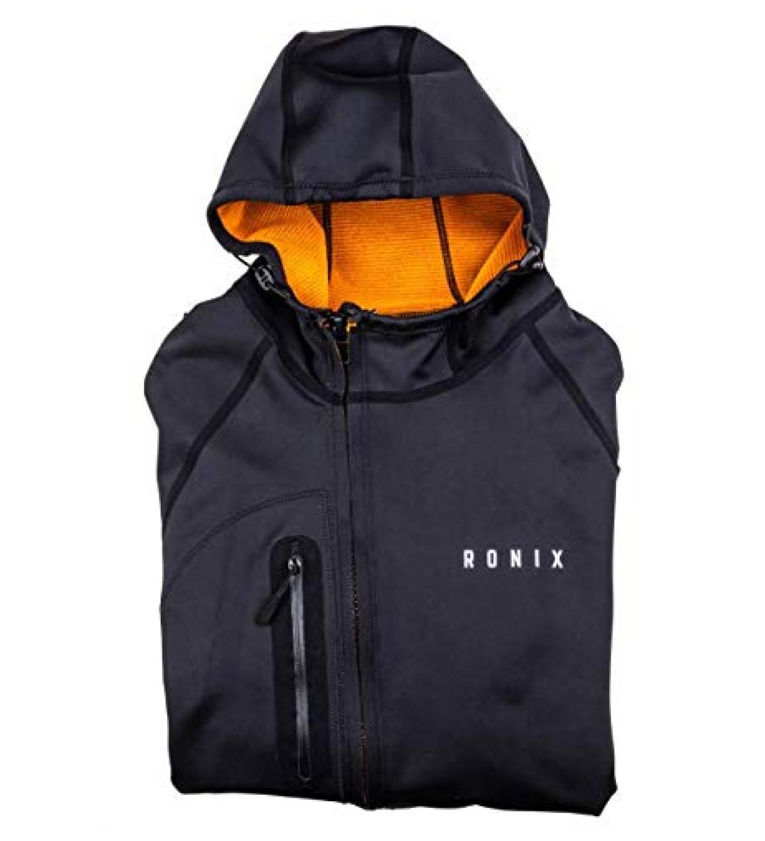 Ronix Men's Wet/Dry Neoprene Shell Fleece Lining Waterproof Boat Hoodie Small