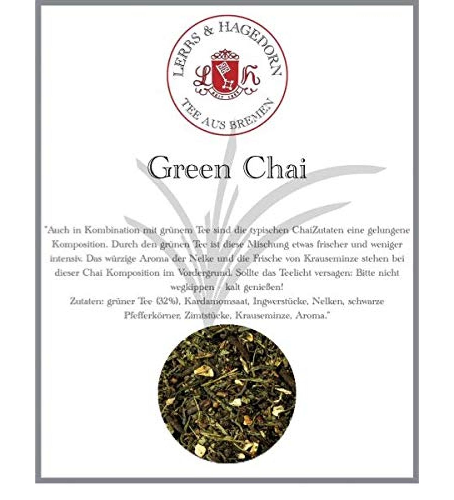  Lerbs & Hagedorn Green Chai Herb Tea 1kg - Cardamom - Cinnamon - Buy Online on GoSupps.com
