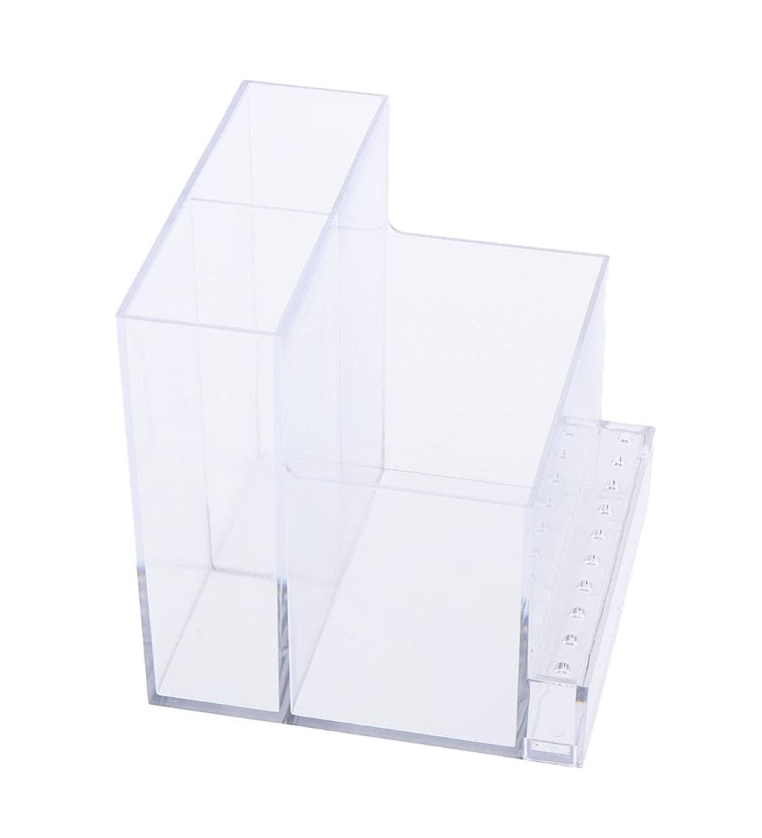 Fityle 13 Holes Nail Drill Bits Holder Stand Organizer - Clear | 10.3cm Height, 10.5cm Width, 9.6cm Bottom Length - Buy Online on GoSupps.com