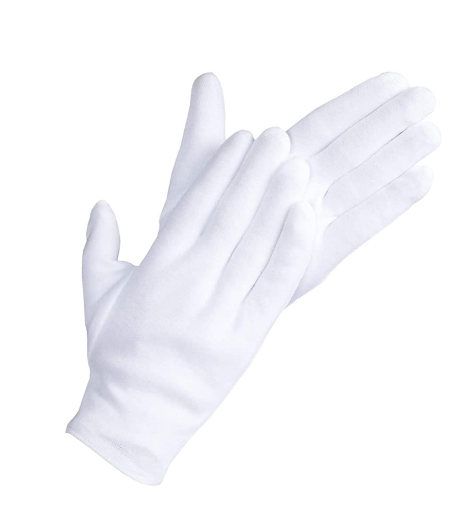 Buy Dovortex White Cotton Gloves - Ideal for Eczema Dry Hands & Moisturizing | 2 Pairs for Coin & Inspection Use - Ships Internationally - Buy Online on GoSupps.com