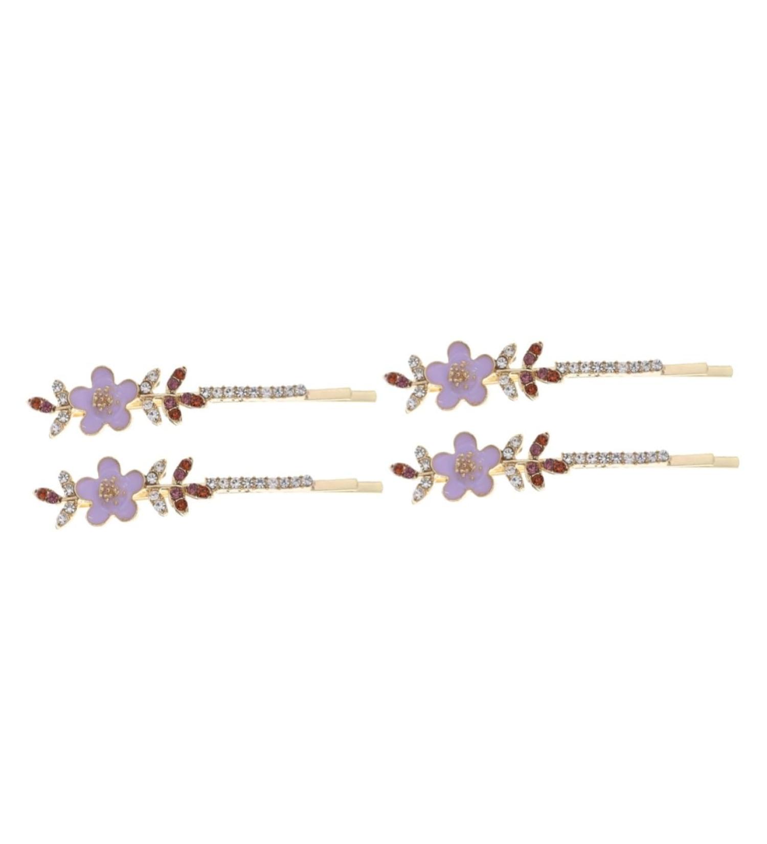 MAGICLULU 2 Pairs Rhinestone Flower Hair Clip Metal Hair Barrettes Hair Accessories for Girls Tiaras for Girls Vintage Hair Accessories Hair Clips Purple Alloy Rhinestone Side Clip Geometry - Buy Online on GoSupps.com