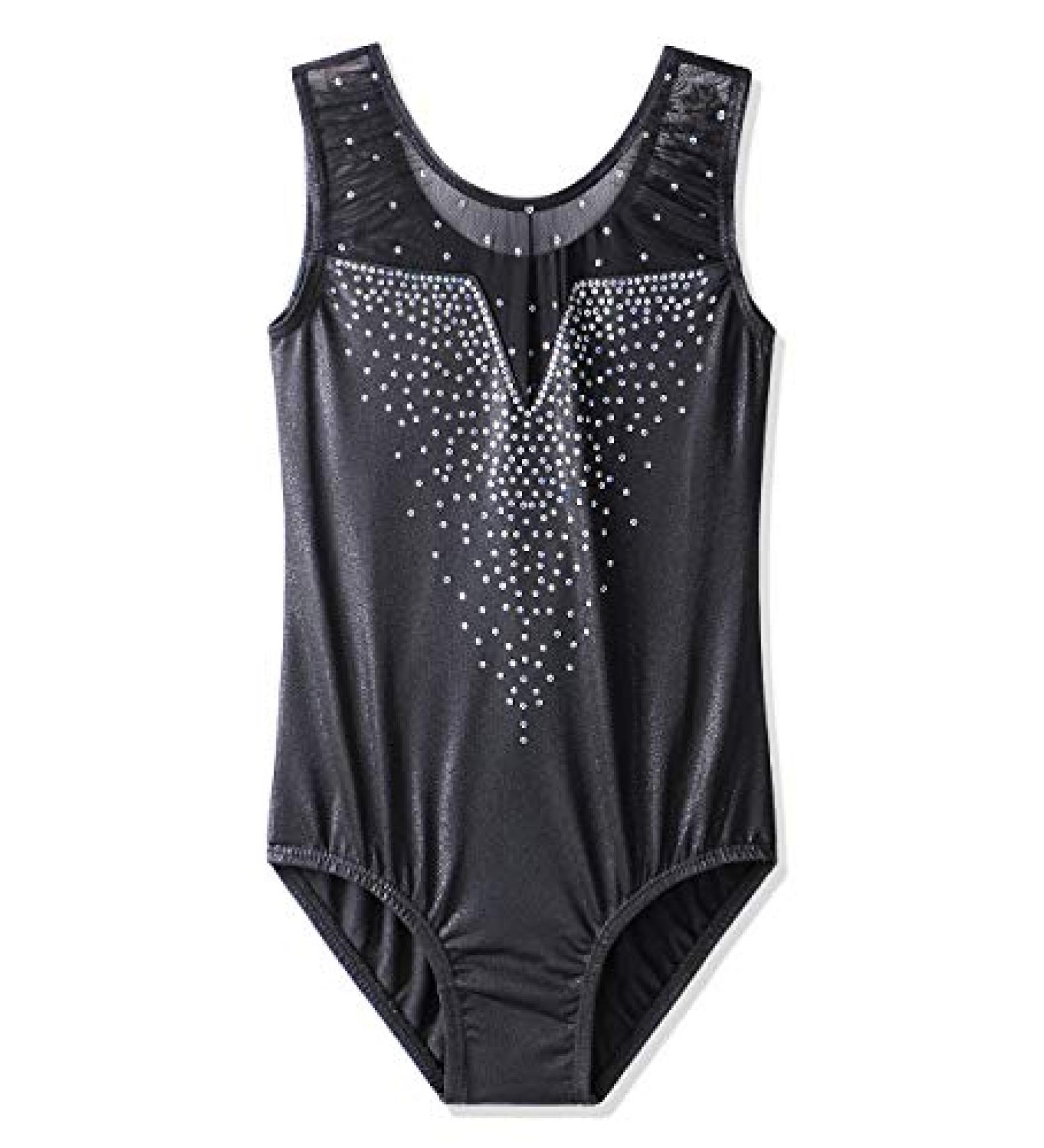 BAOHULU Girls Gymnastics Leotard | 7-8 Years | Sequin Black | Practice Outfit - Buy Online on GoSupps.com