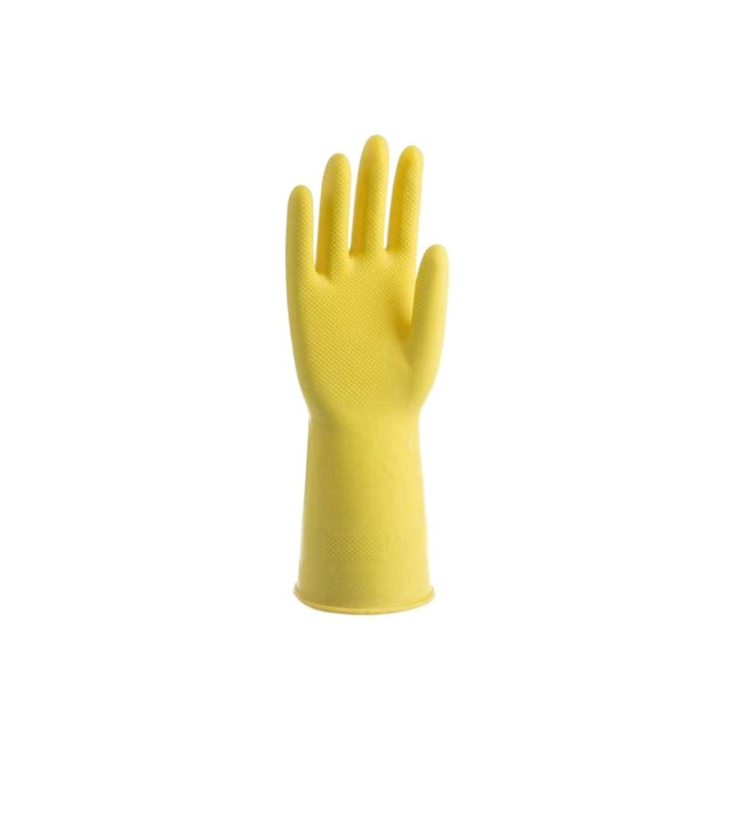 Dishwashing Gloves Household Cleaning Non-Slip Durable Kitchen Washing Bowl Household Laundry Waterproof Latex Rubber Gloves huangse63g Small - Buy Online on GoSupps.com