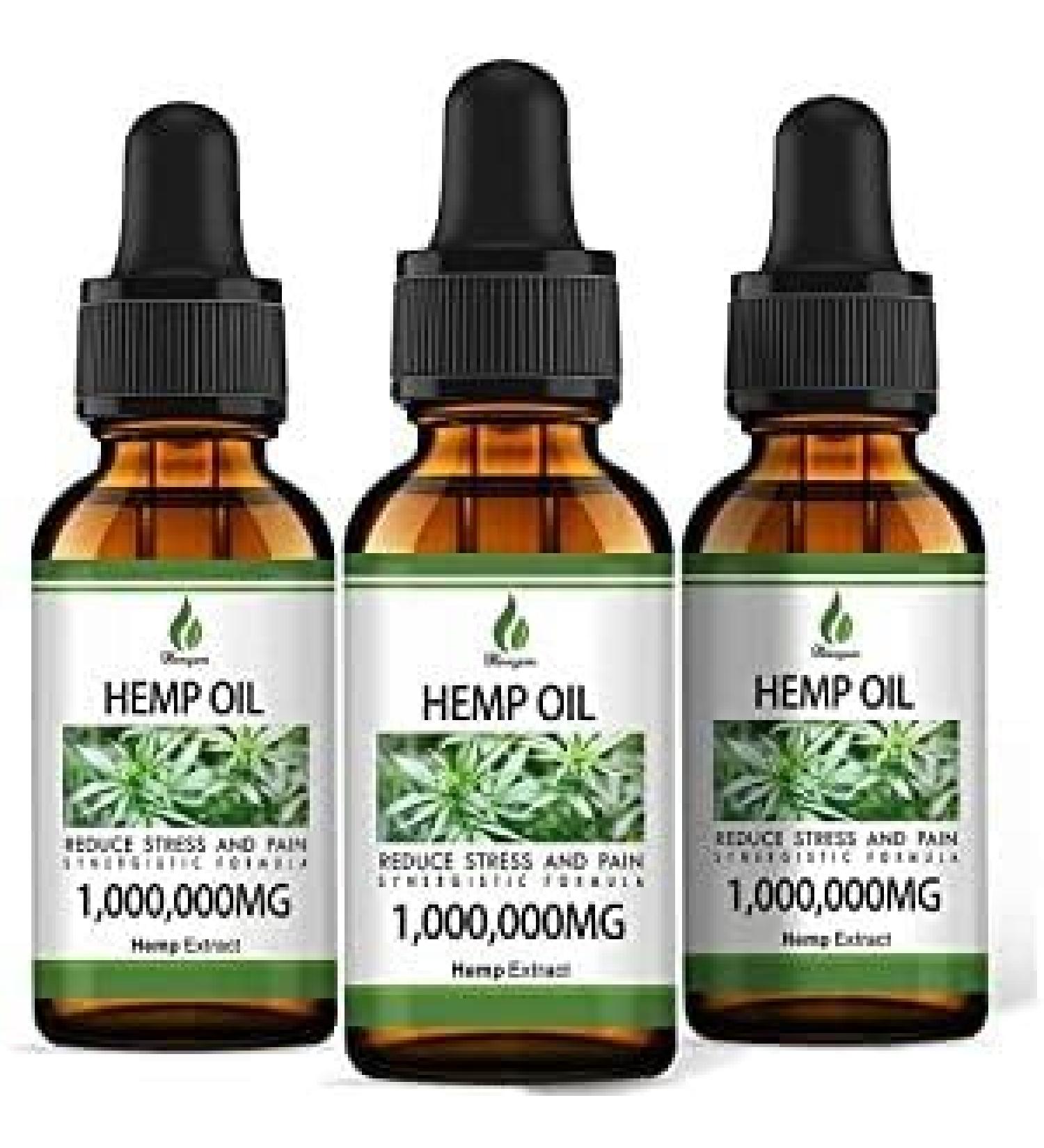 (3-Pack) Hemp Oil Drops High Potency