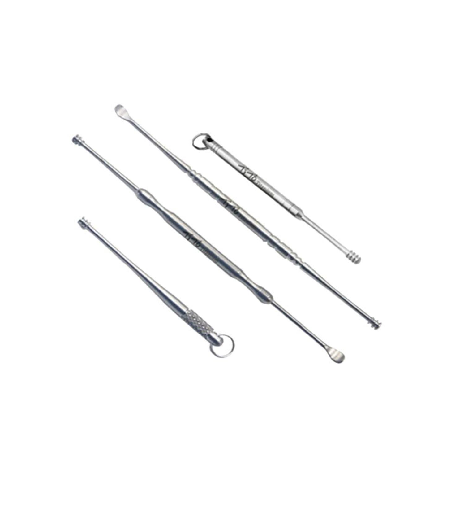 4pcs Double-Headed Ear Spoon Set - Titanium Alloy Earpick for Safe & Effective Ear Cleaning - Buy Online on GoSupps.com