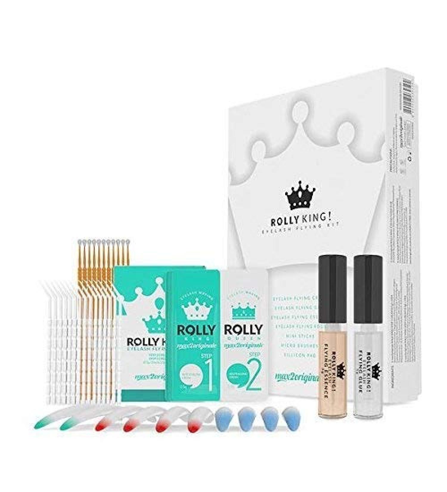 Max2original Rolly King eyelash lifting set - eyelash spermeset with eyelash adhesive eyelash cream microbursts silicone sticks silicone pads - complete kit