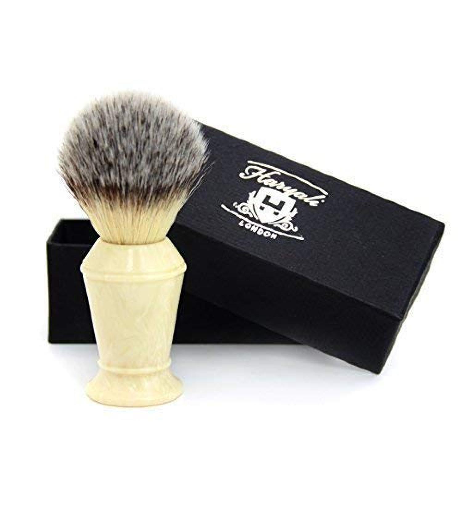 Synthetic Hair Shaving Brush with Ivory Handle | Classic Gift Box Included - Premium Quality Shaving Accessories - Buy Online on GoSupps.com