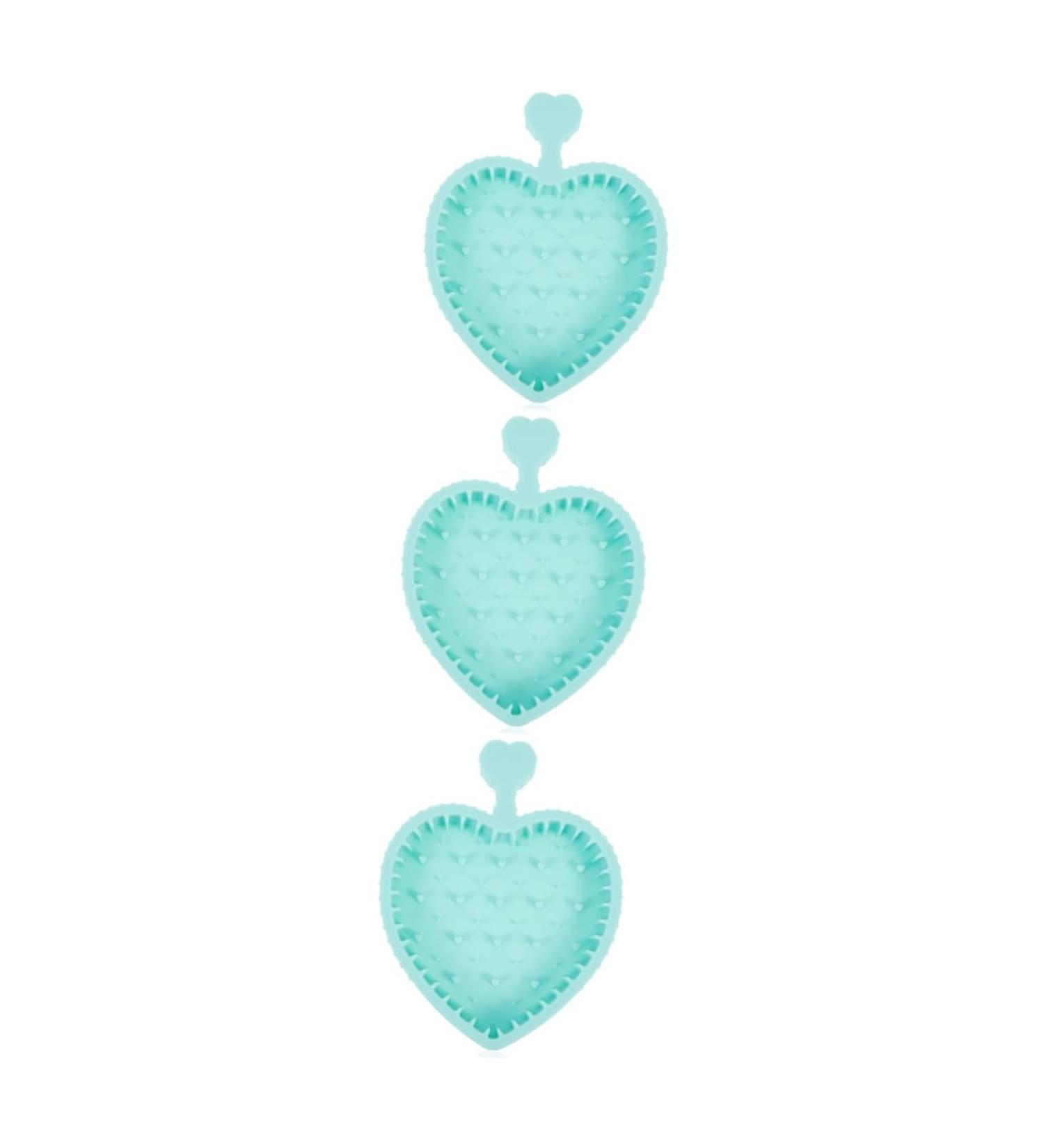 FOMIYES 3pcs Makeup Brush Cleaning Pad makeup cleaning brush scrubber silicone scrubbers Brush cleaning tool eye shadow brush mat silicone makeup mat Dryer Silica gel Heart-shaped 12x9cmx3pcs Light Greenx3pcs - Buy Online on GoSupps.com