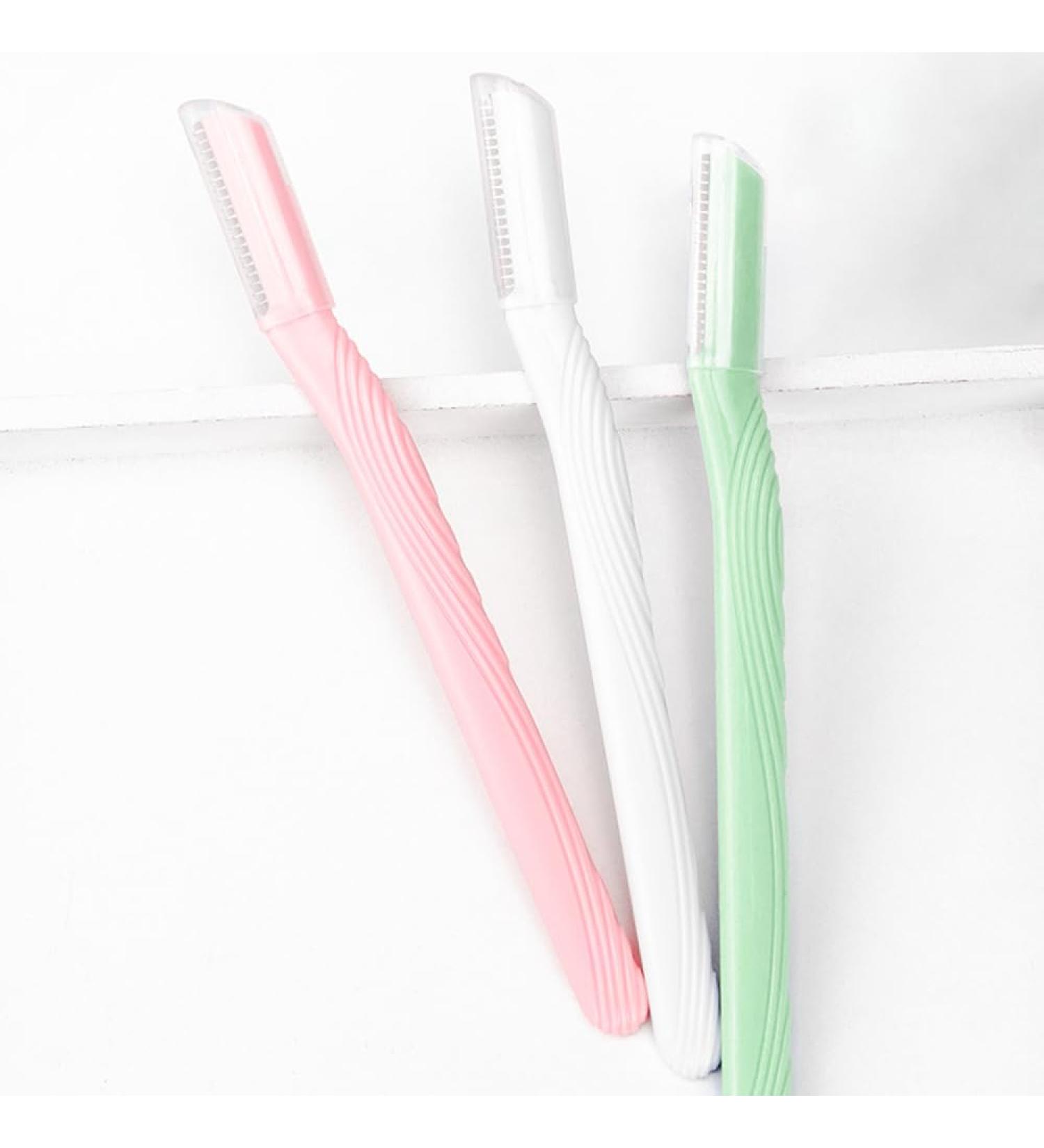 10 PCS Eyebrow Razor Dermaplaning Blades for Face - Women's Face Razors for Peach Fuzz & Facial Hair Removal - Multicolor - Buy Online on GoSupps.com
