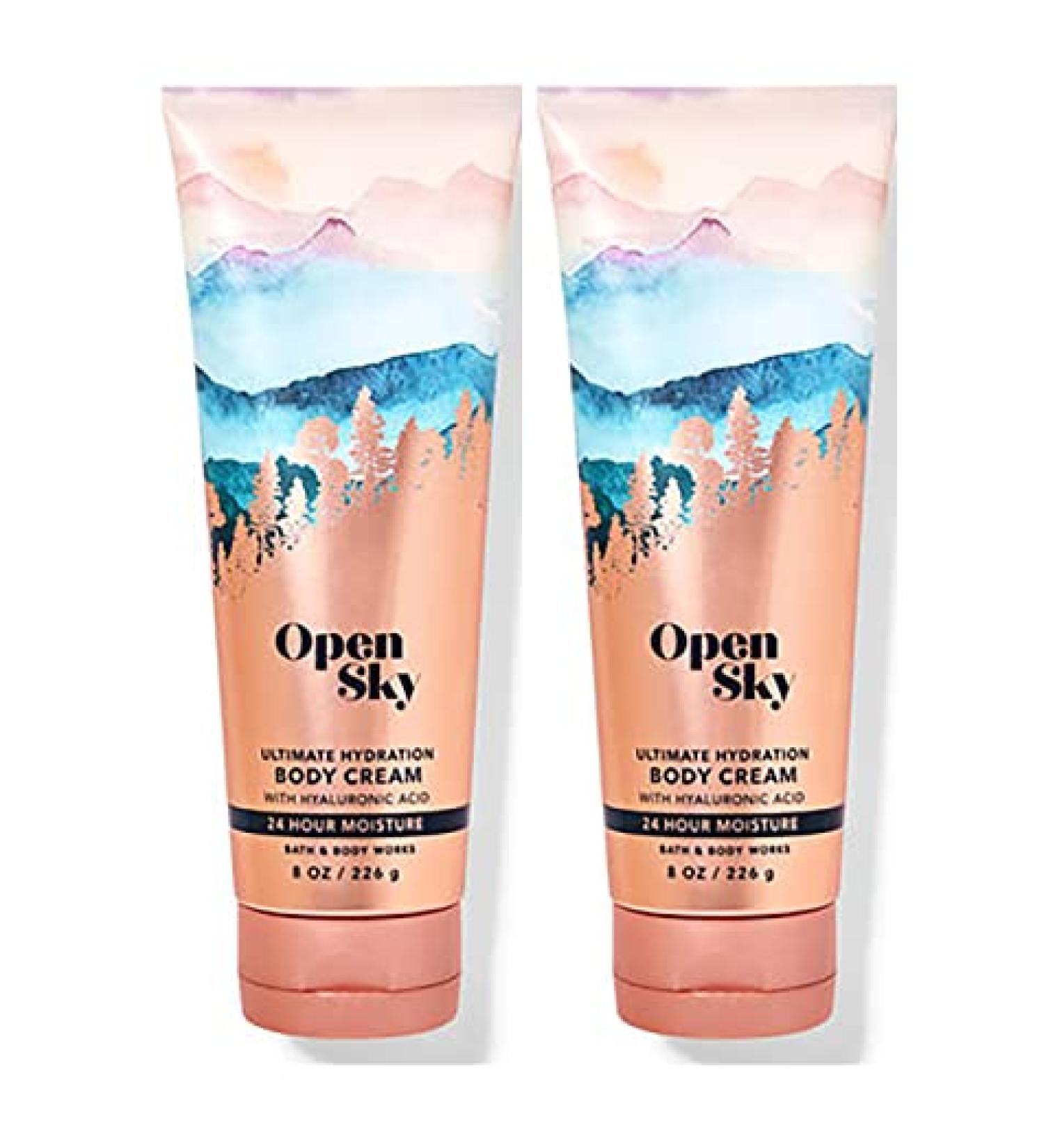 Bath and Body Works Open Sky 2 Pack Ultra Shea Body Cream 8 Oz. (Open Sky)