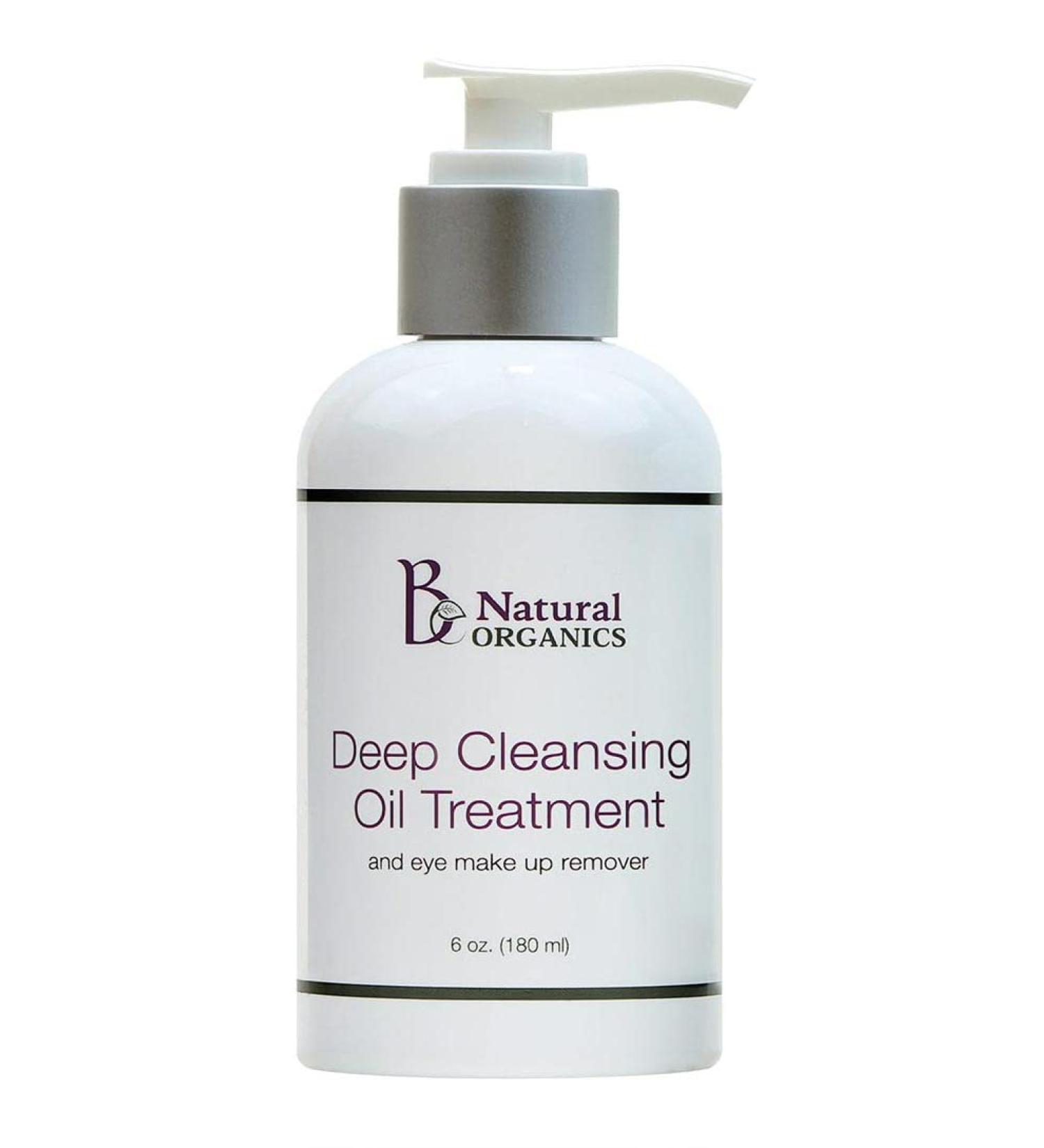 Be Natural Organics Deep Cleansing Oil Treatment and Eye Makeup Remover 6 Oz (180 ml)