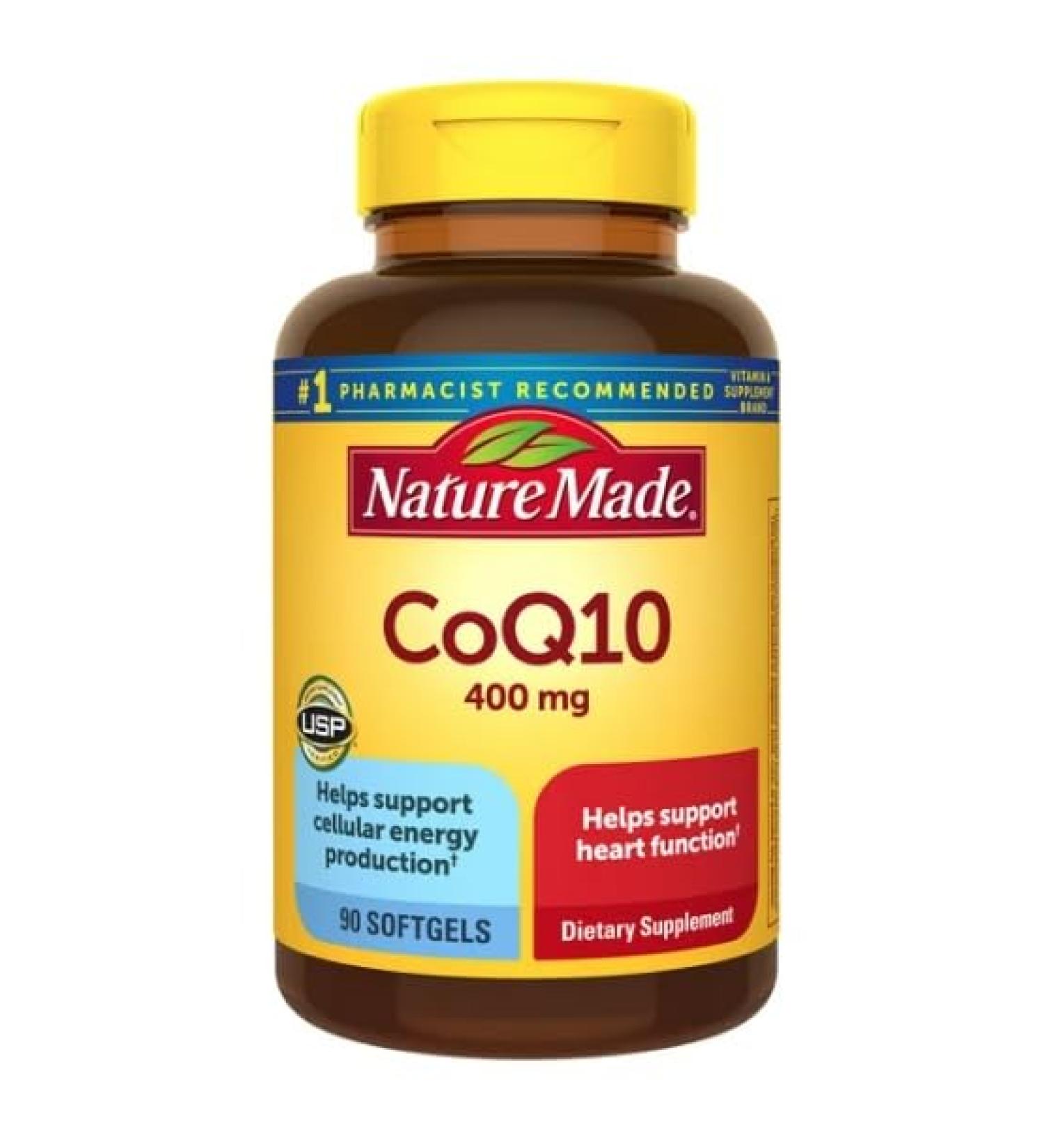 Nature Made CoQ10 400 mg - 90 Softgels | Heart Health & Energy Supplement | Vitamins & Dietary Supplements - Buy Online on GoSupps.com
