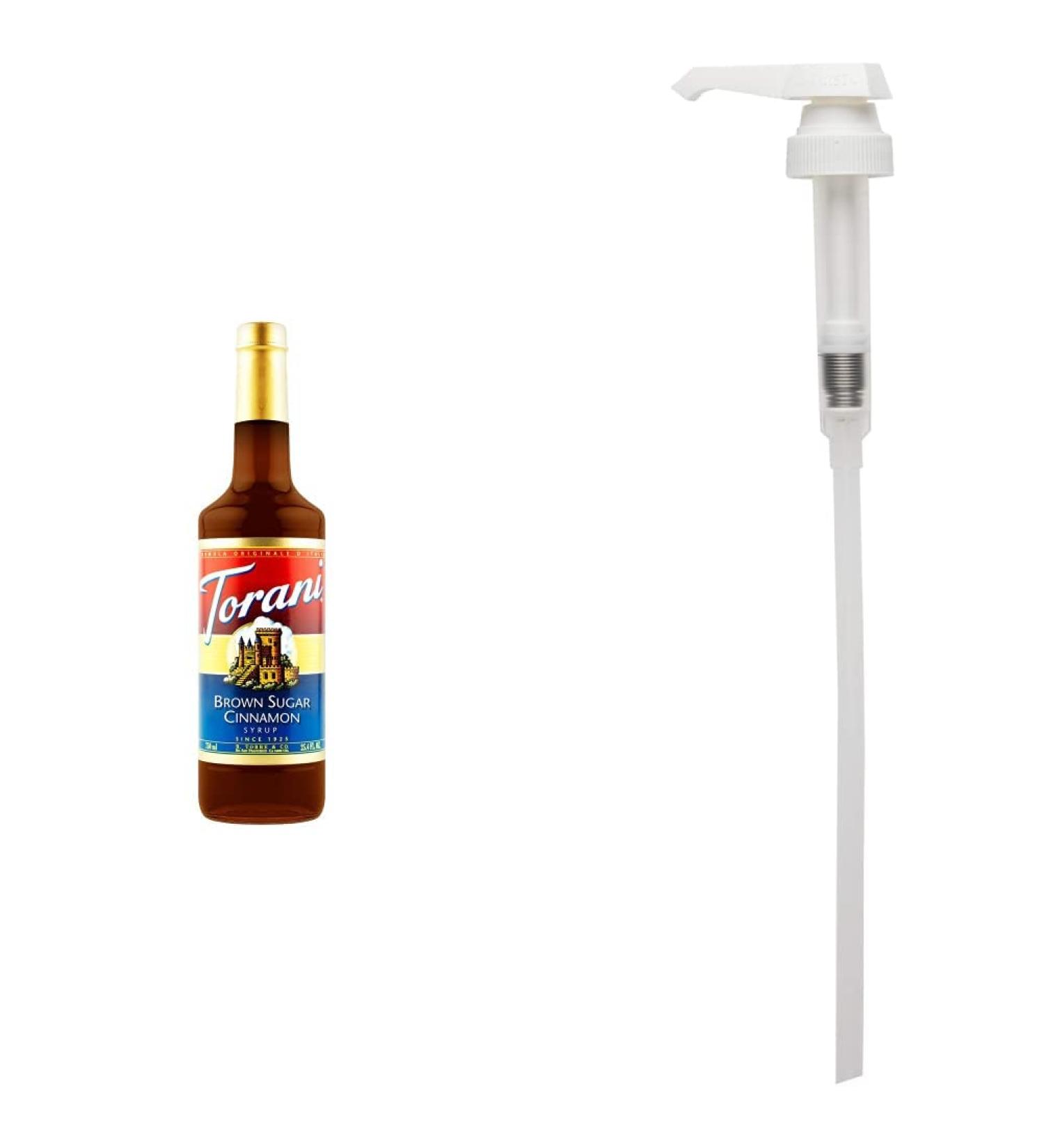Torani Brown Sugar Cinnamon Flavour Syrup 750 Milliliter & Flavored Flavour Syrup Pump for 750ml 750 ml (Pack of 1) Syrup + Syrup Pump - Buy Online on GoSupps.com
